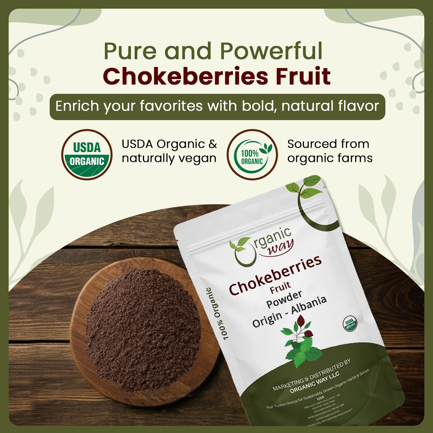 Polvo de Chokeberries Orgánico 113.4 g - Organic Way