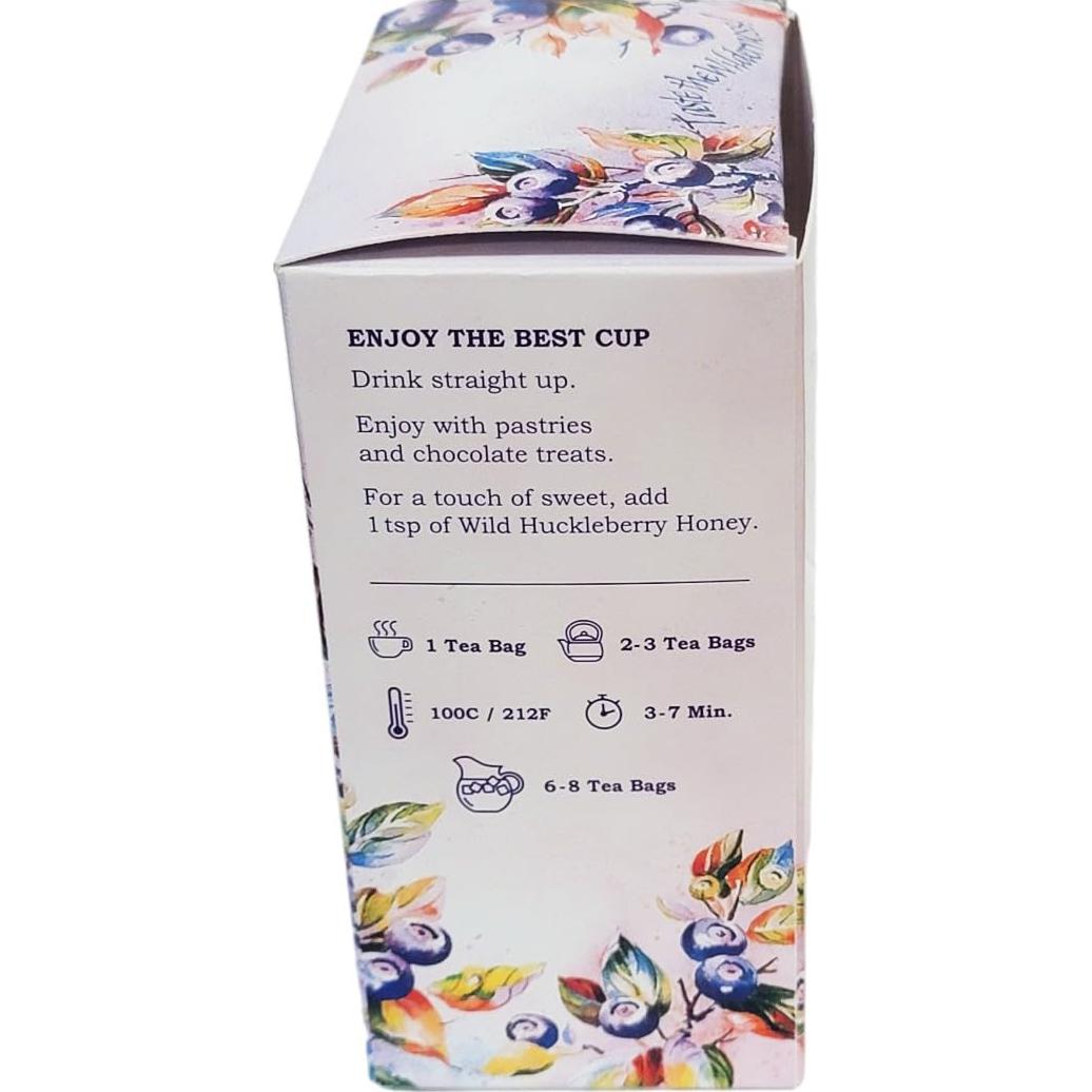 Bolsitas de Té Negro de Arándano Silvestre Montana - 60 Unidades