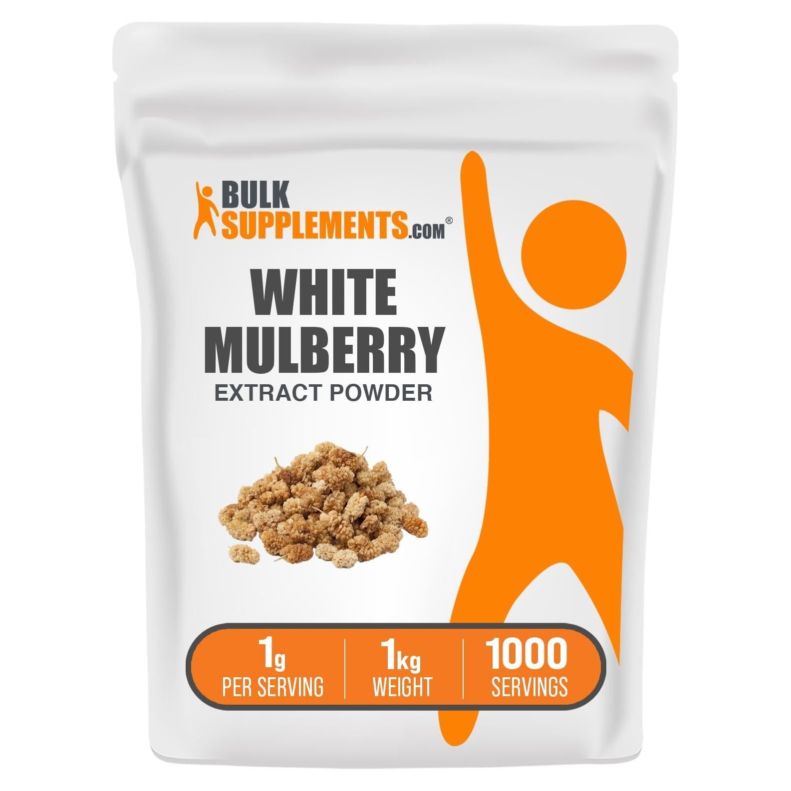 Polvo de Extracto de Hoja de Morera Blanca BulkSupplements 1kg