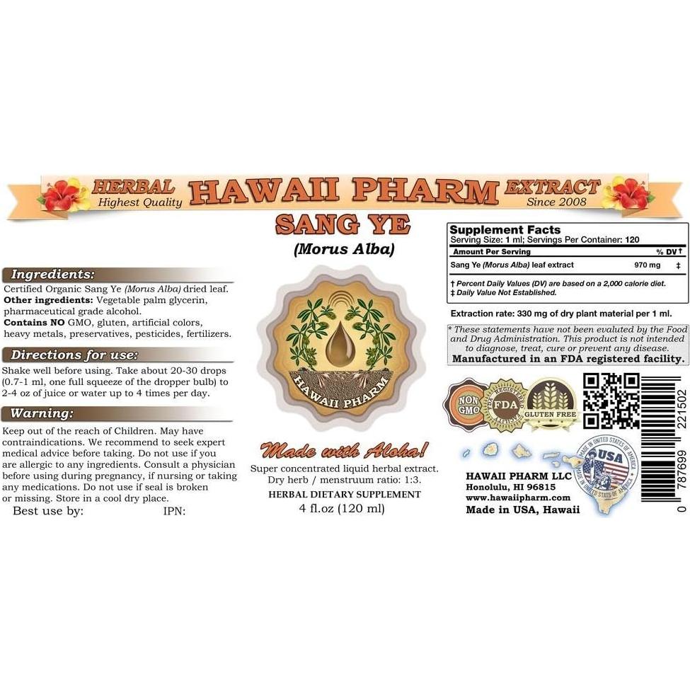 Tinctura de Sang Ye HawaiiPharm 60 ml Extracto Herbal Natural