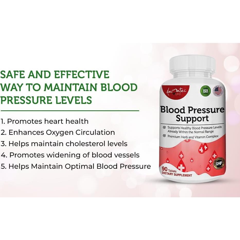 Suplemento Natural Amate para Presión Arterial 90 Cápsulas