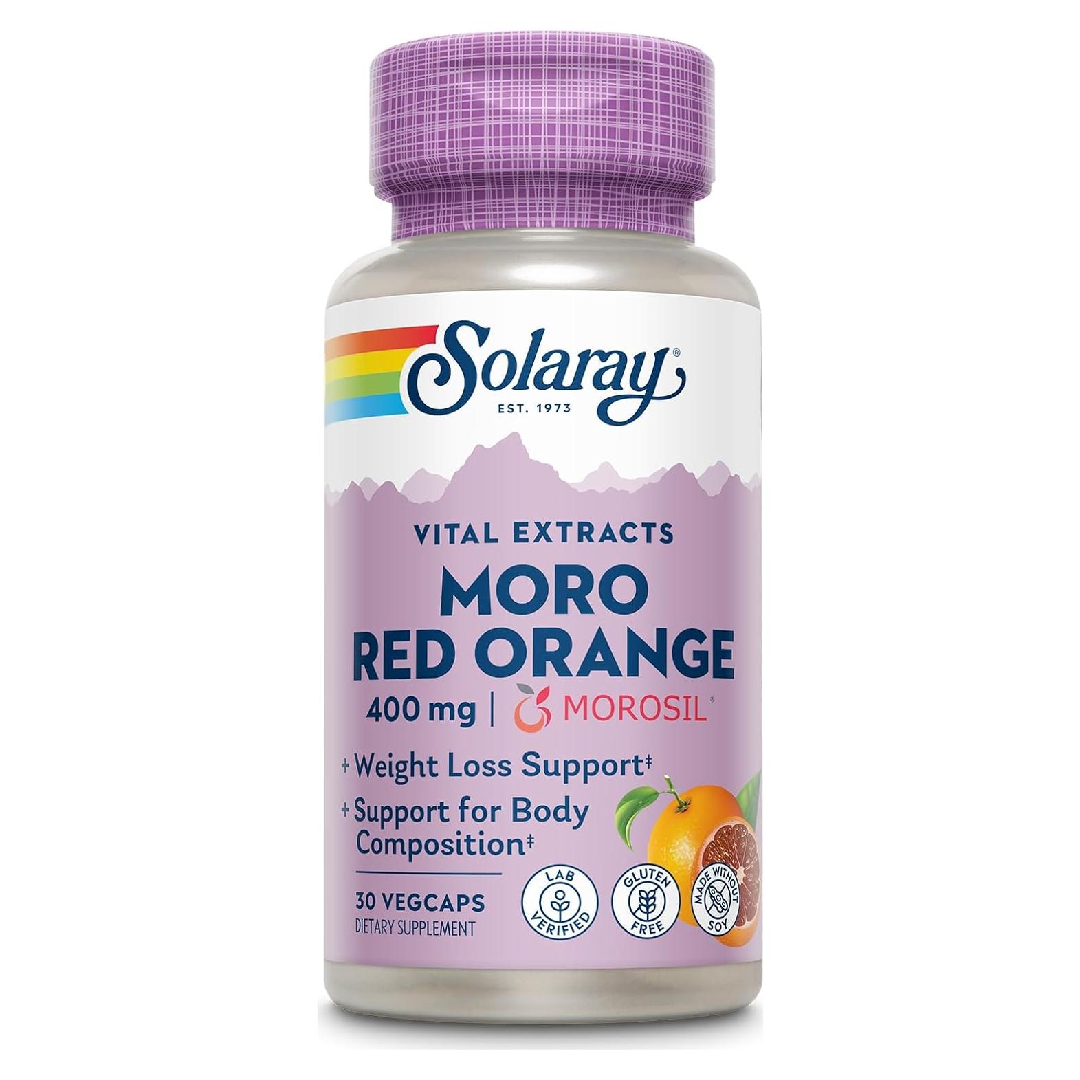 Suplemento Solaray Moro Naranja Roja 30 VegCaps - Pérdida de Peso