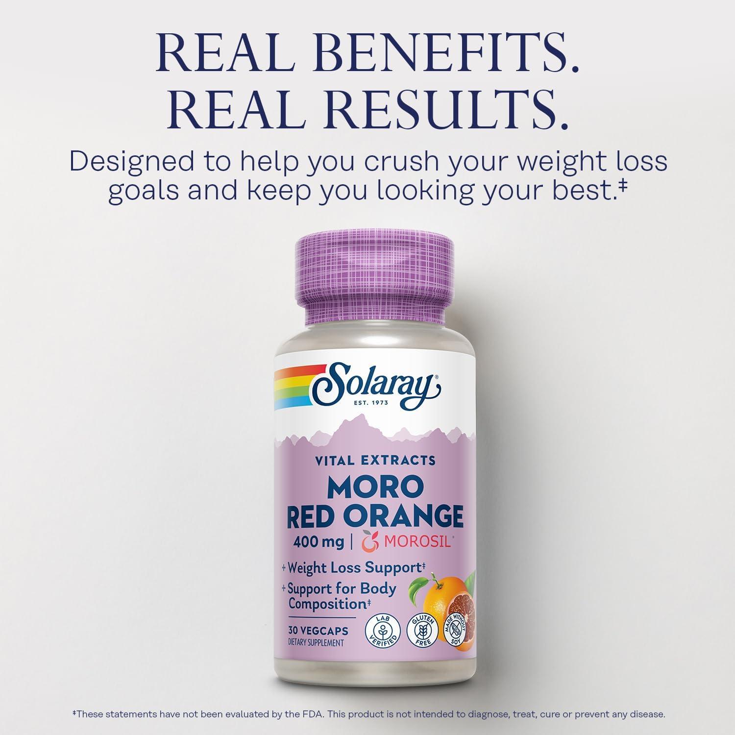 Suplemento Solaray Moro Naranja Roja 30 VegCaps - Pérdida de Peso