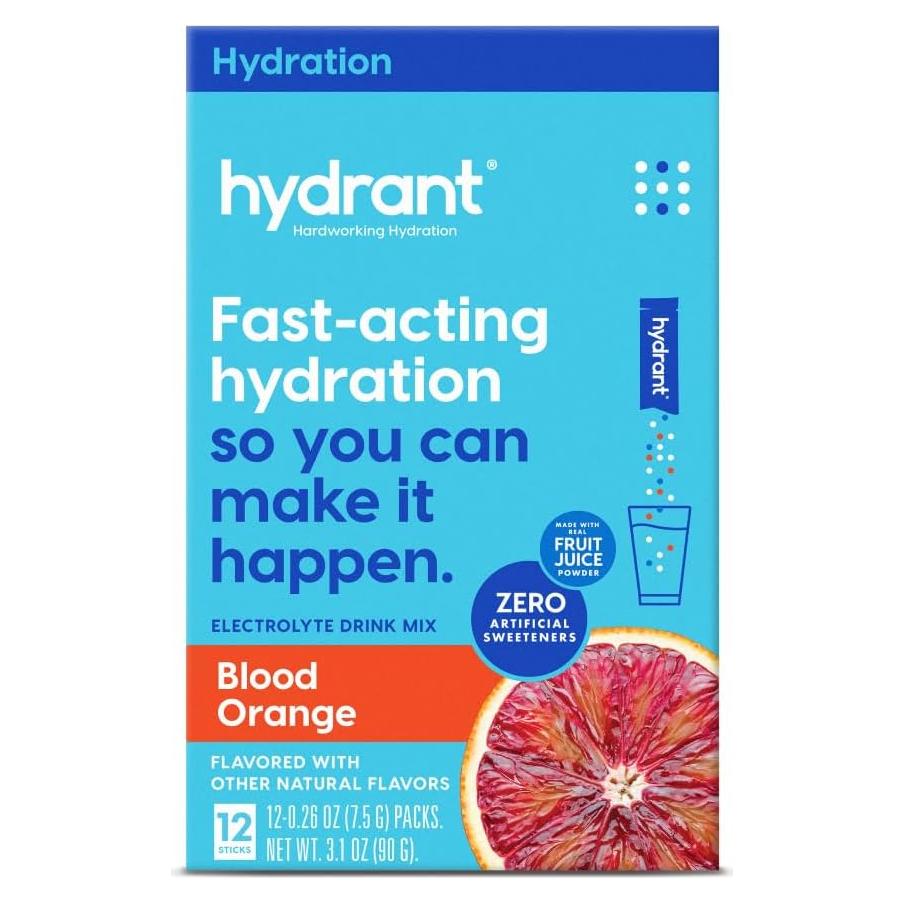 Polvo de Hidratación Hydrant Sabor Naranja Sangre - 12 Paquetes
