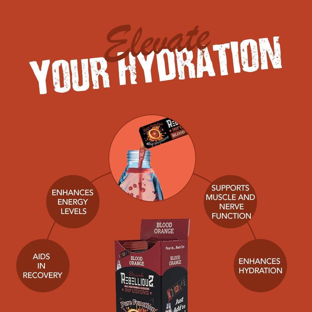 Mezcla de Bebida Energética Orgánica Rebelde Naranja Sangrienta 10 Unidades