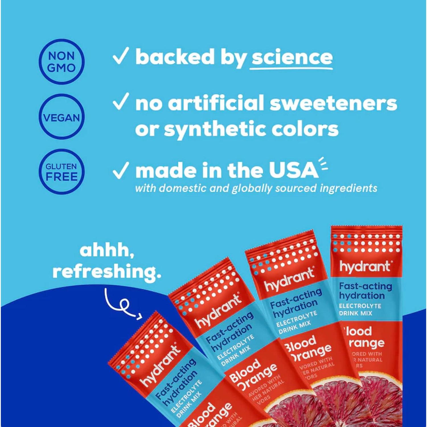 Hidrante Polvo de Hidratación Naranja 30 Paquetes Instantáneos
