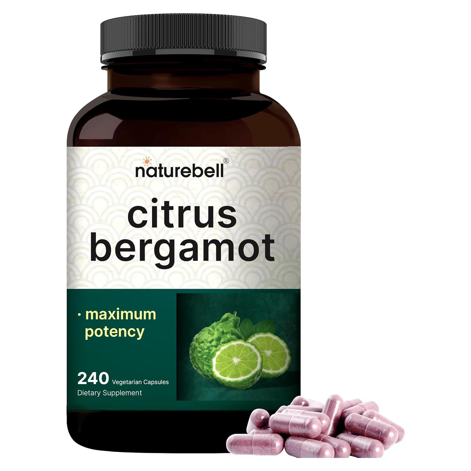 Suplemento de Bergamota Cítrica NatureBell 5000 mg 240 Cápsulas