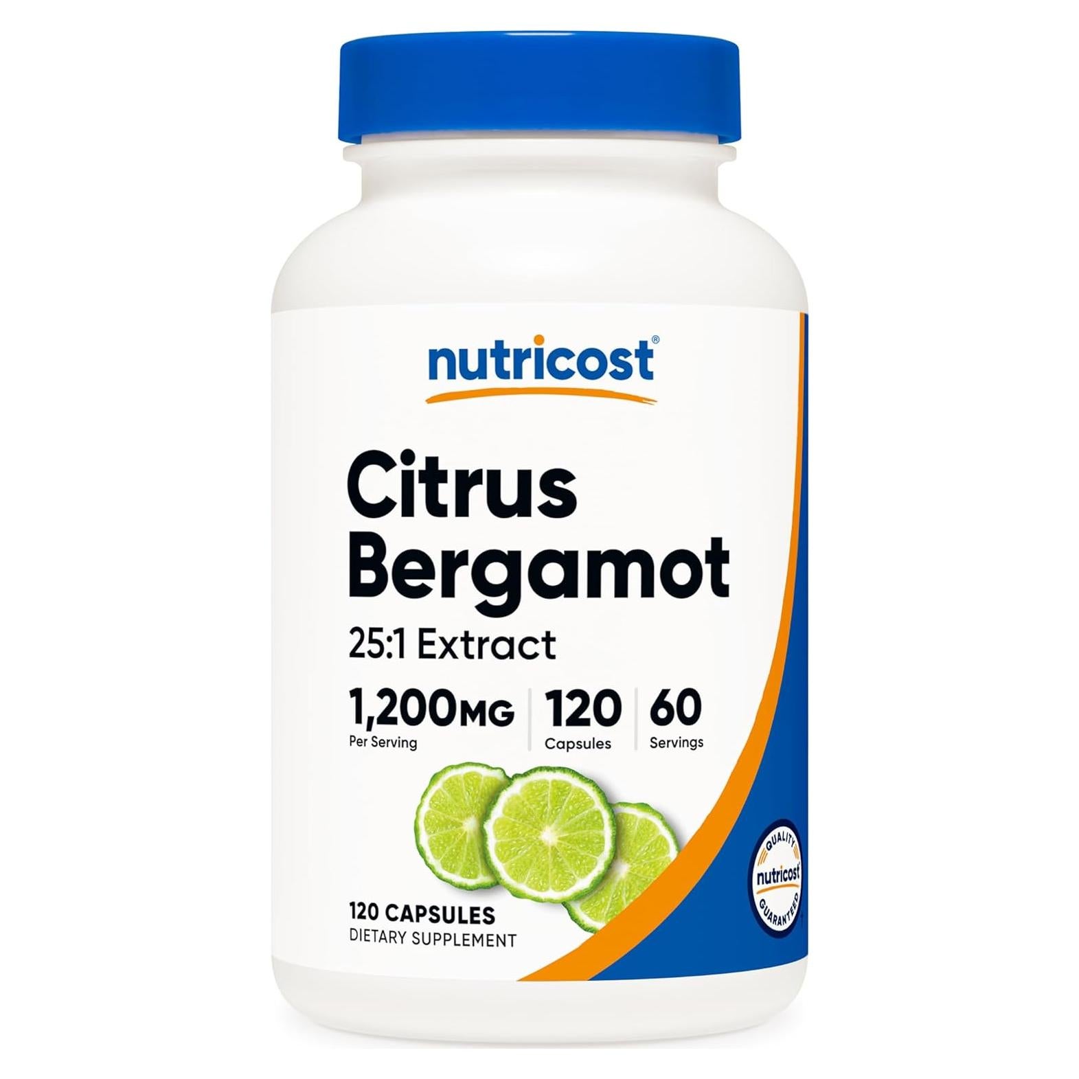 Cápsulas de Bergamota Cítrica Nutricost 120 Cápsulas 1200mg