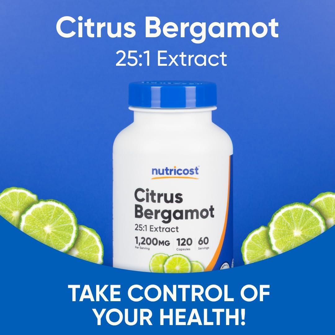 Cápsulas de Bergamota Cítrica Nutricost 120 Cápsulas 1200mg