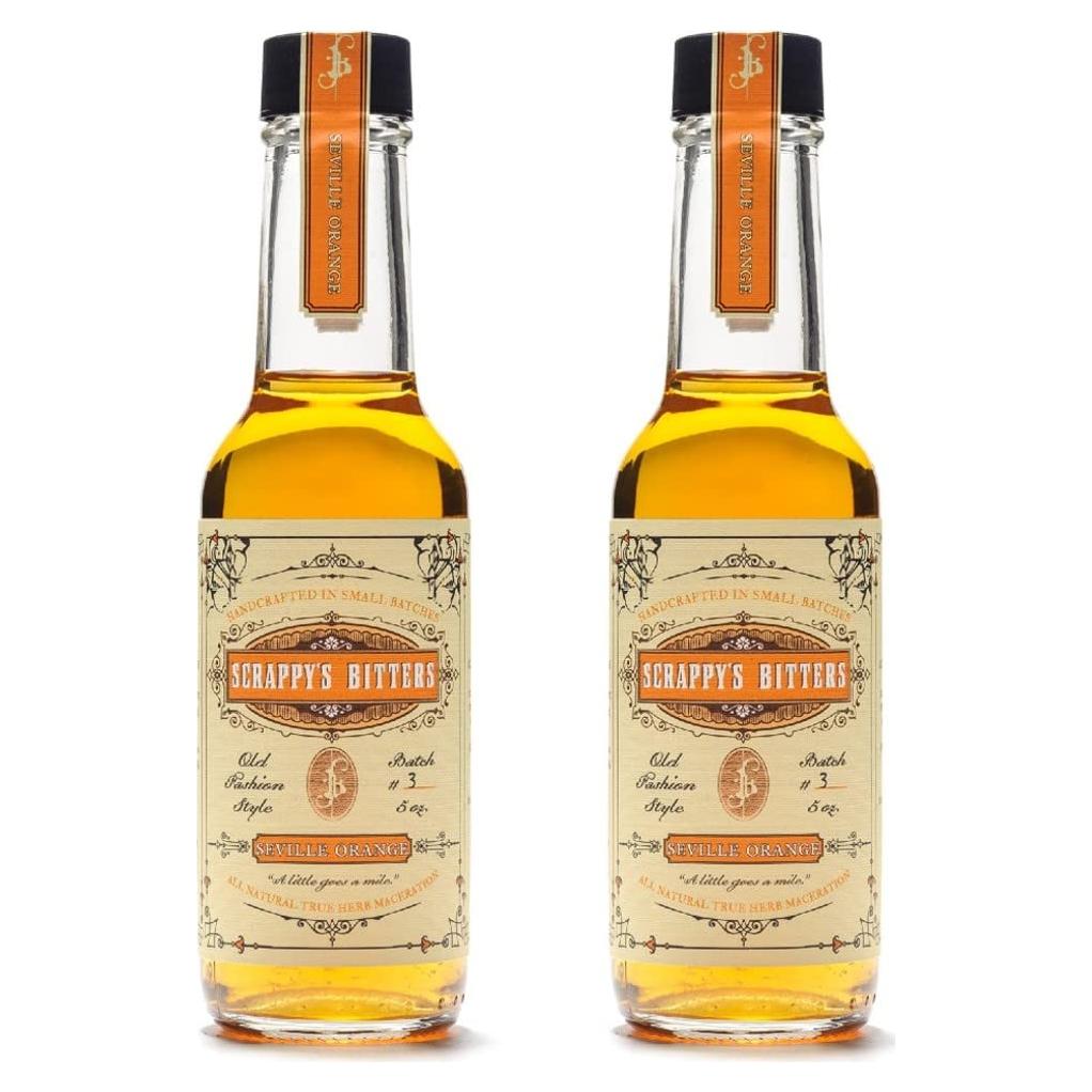 Bitters de Naranja de Sevilla Scrappy's - Paquete de 2 Botellas 283.5g