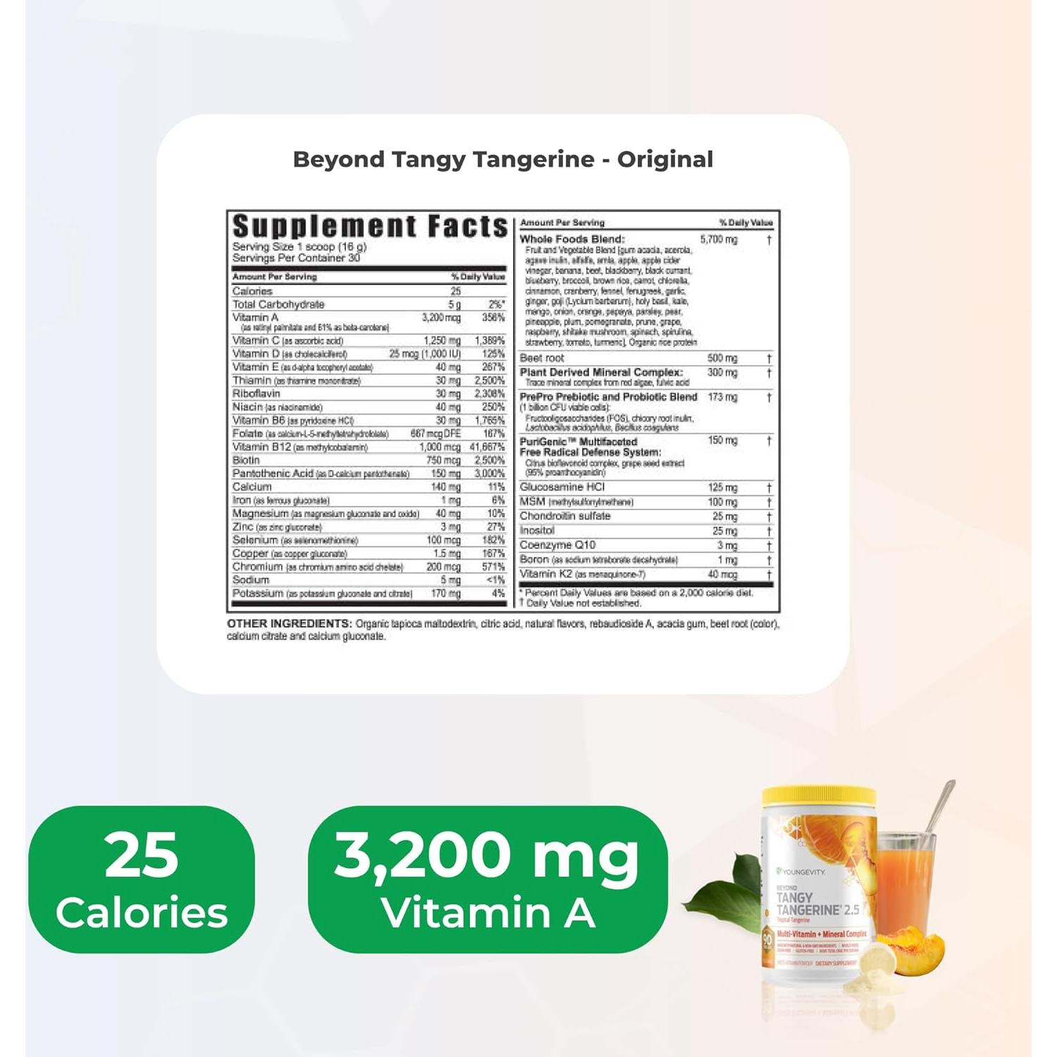 Youngevity BTT 2.5 Multivitamínico en Polvo 30 Porciones