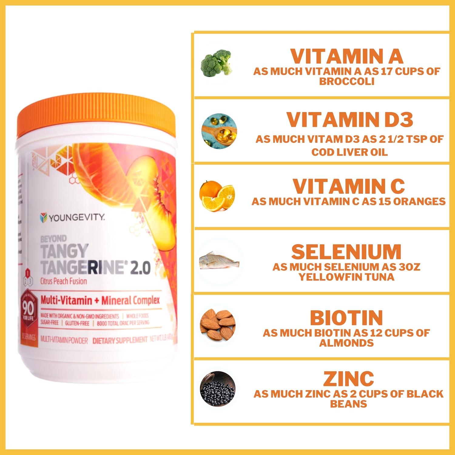 Suplemento Multivitamínico Youngevity 2.0 Durazno Cítrico 453.6g