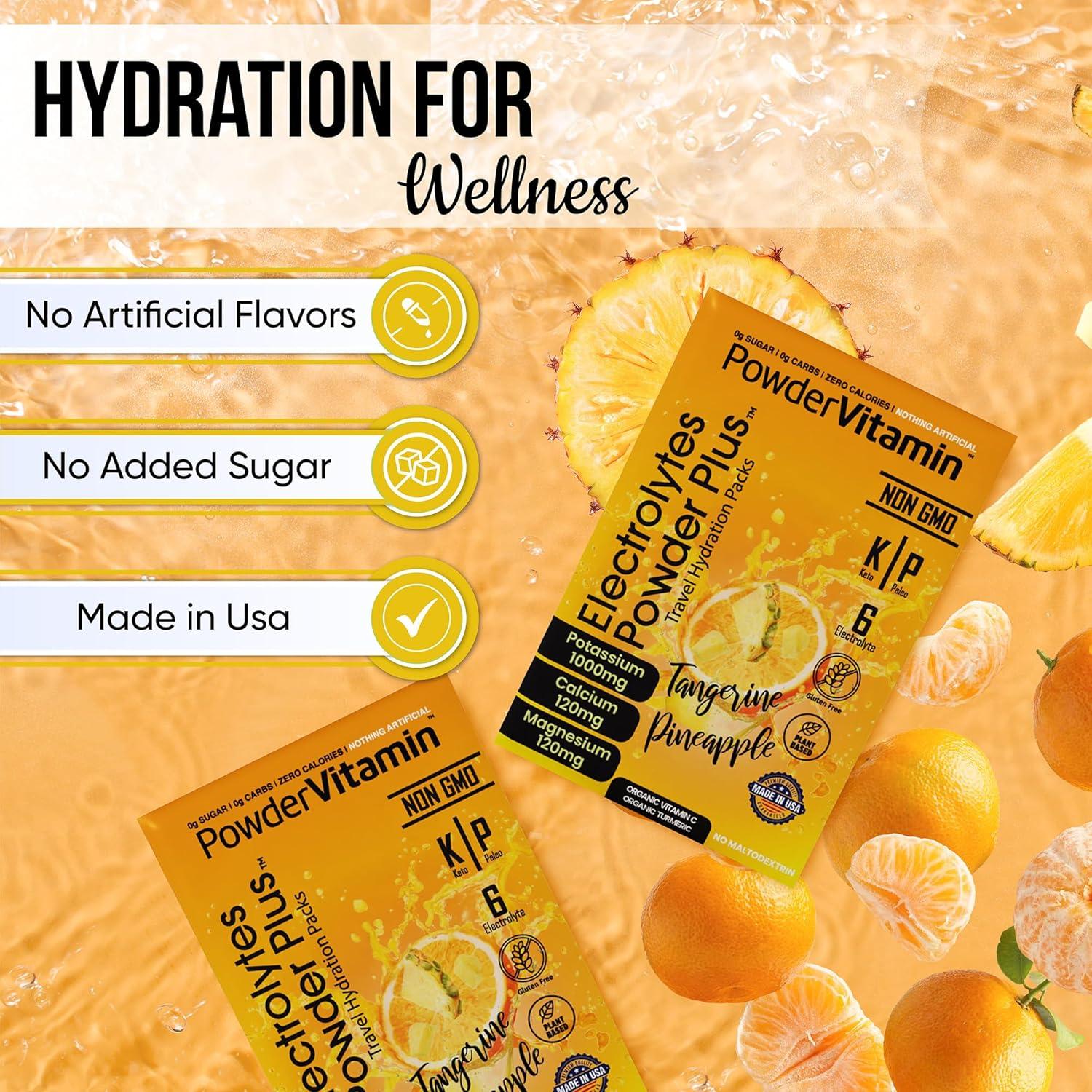 Polvo de Electrolitos Keto PowderVitamin Piña Mandarina 30 Paquetes