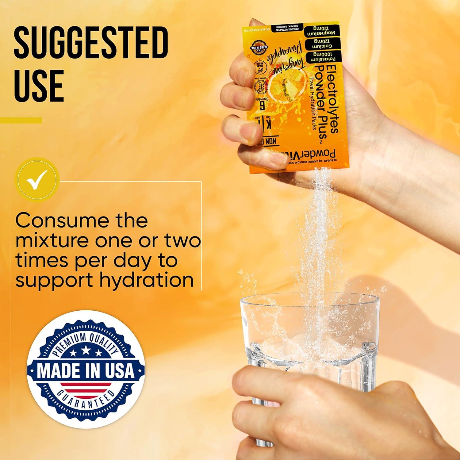 Polvo de Electrolitos Keto PowderVitamin Piña Mandarina 30 Paquetes