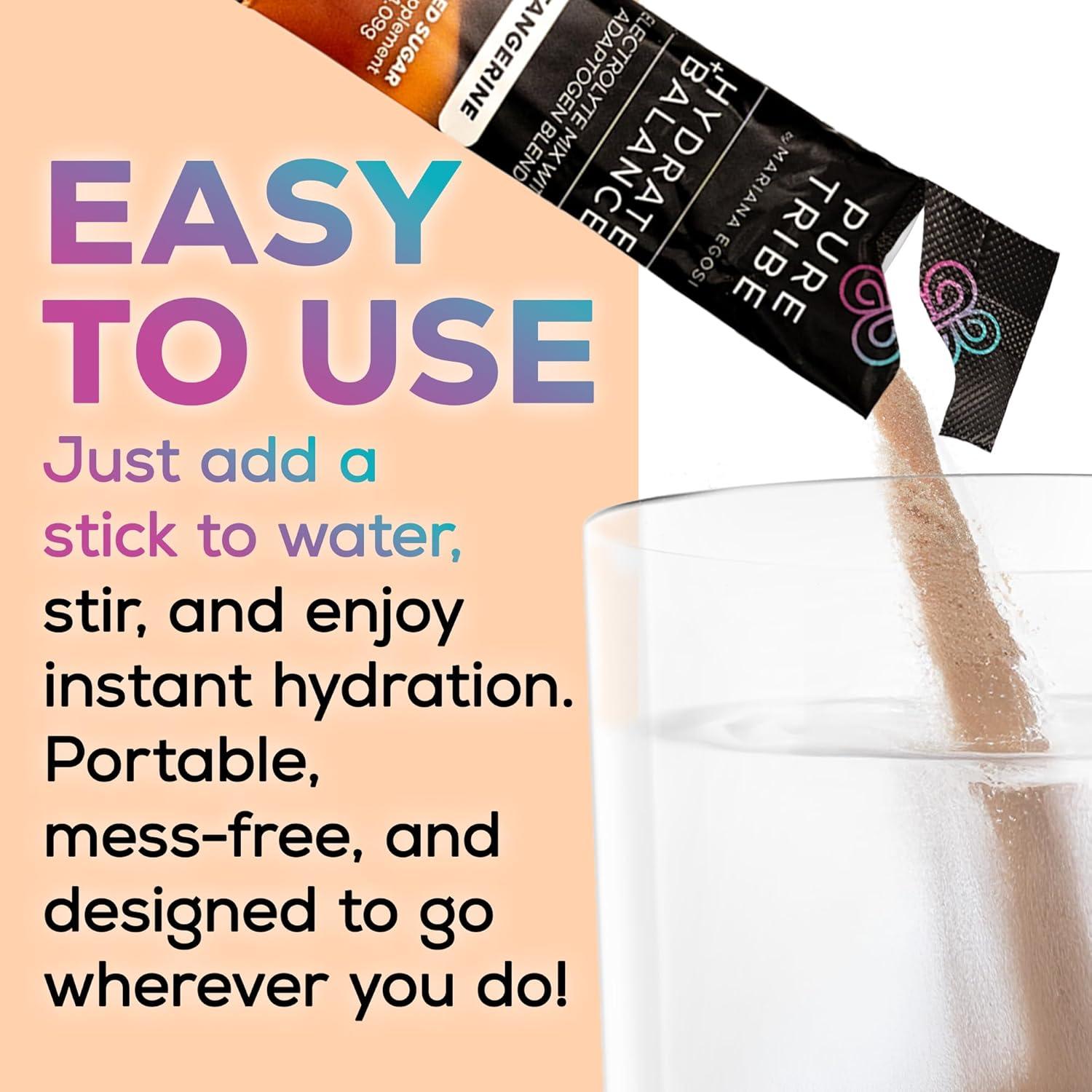 Paquete de Polvo de Electrolitos Pure Tribe - Sabor Mandarina - 30 Porciones