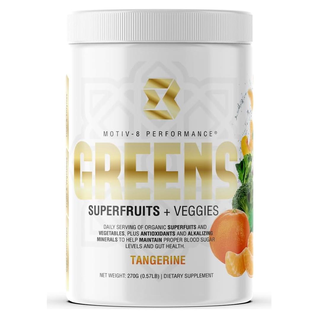 Polvo de Superfrutas y Verduras Motiv-8 Mandarina 258.5g