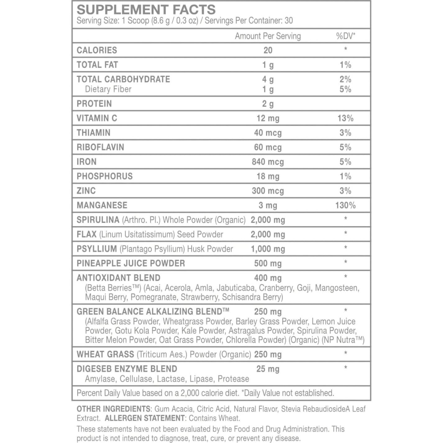 Polvo de Superfrutas y Verduras Motiv-8 Mandarina 258.5g