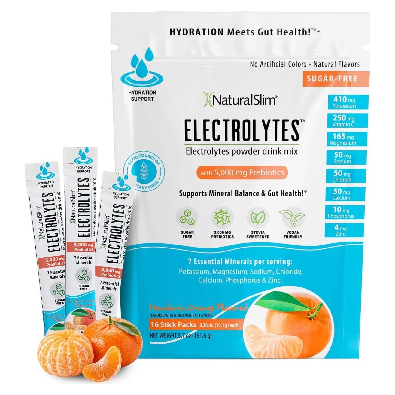 Mezcla de Bebida NaturalSlim 162g Hidratación y Energía Sabor Naranja