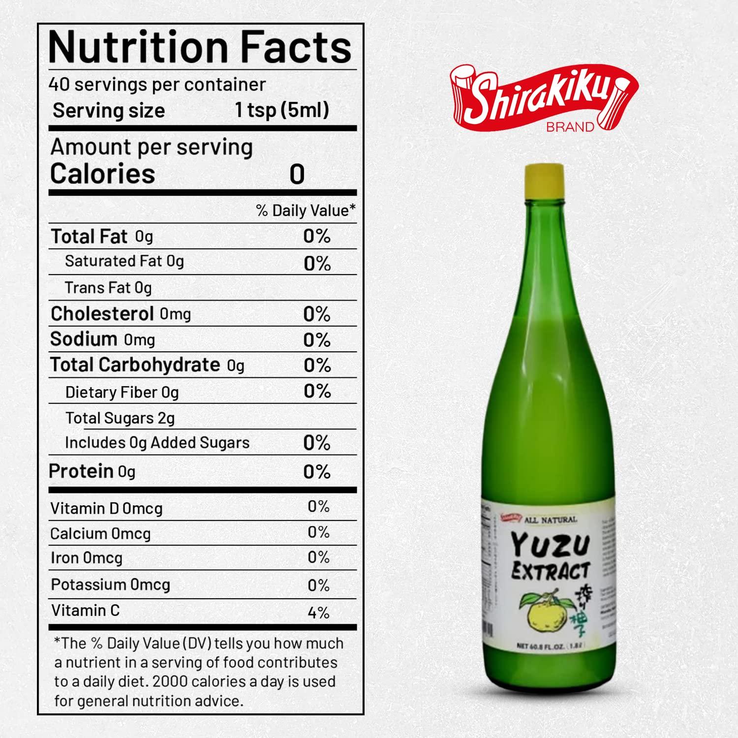 Extracto de Yuzu Puro Shirakiku - Jugo Cítrico Japonés 1.8 L