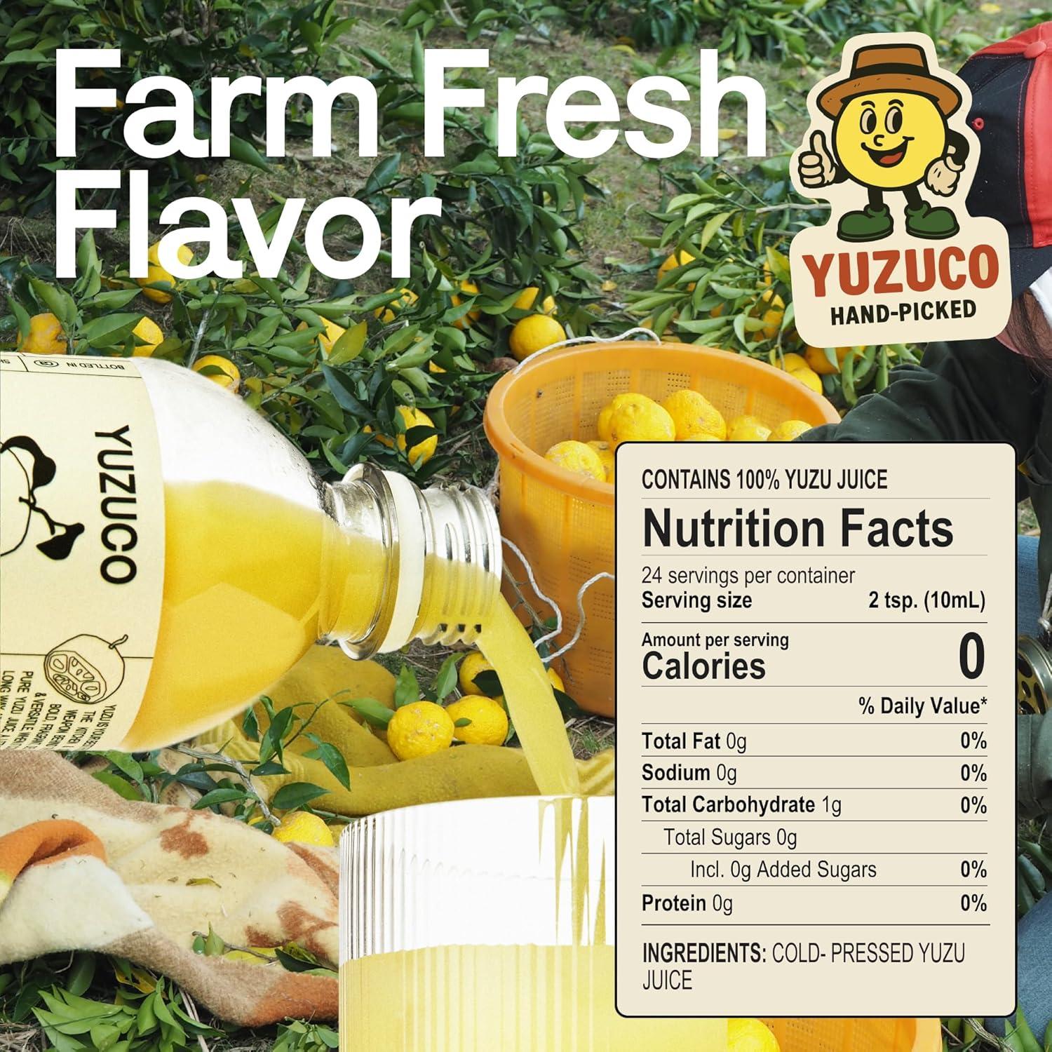 Jugo de Yuzu Prensado en Frío YUZUCO 236ml - Sabor Natural