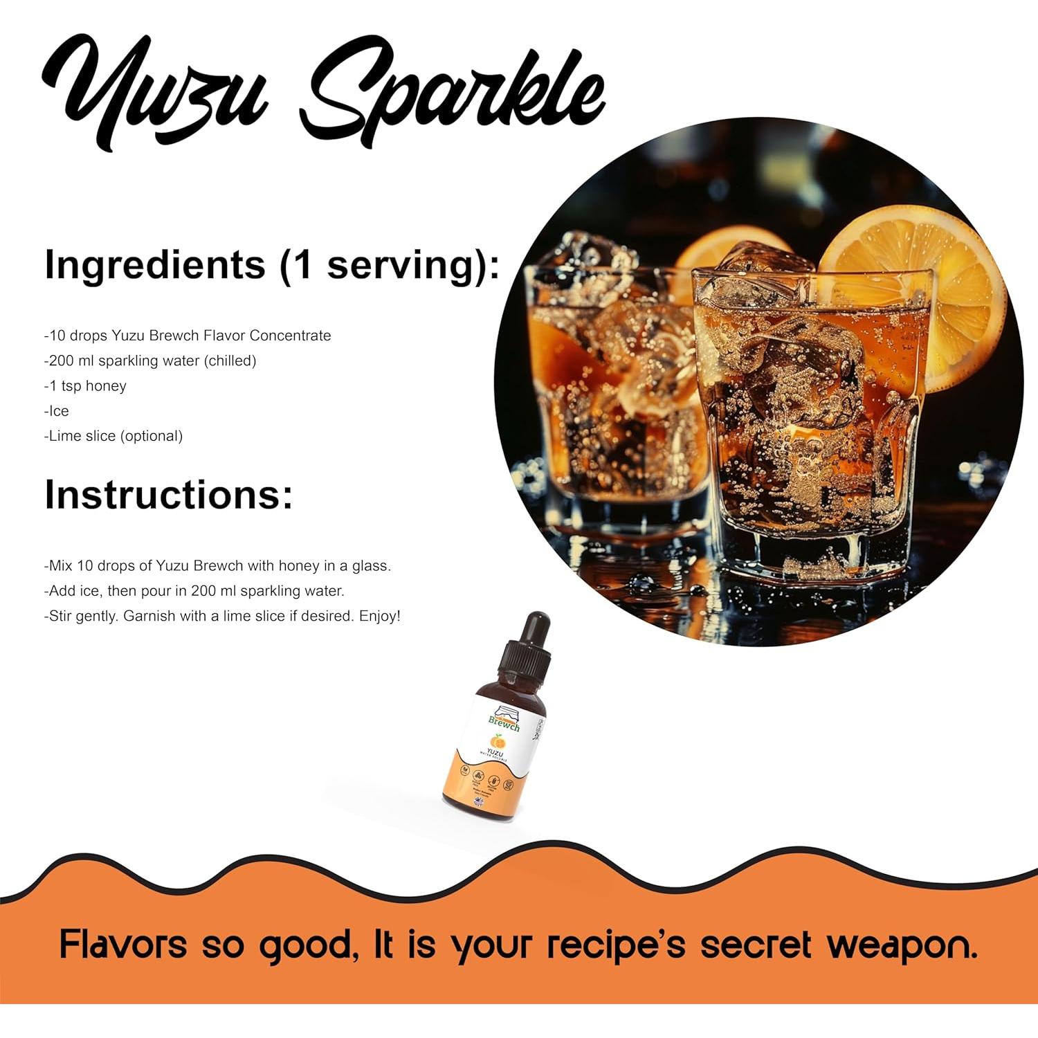 Extracto de Sabor Yuzu Brewch 60ml | Natural, Sin Azúcar, Concentrado