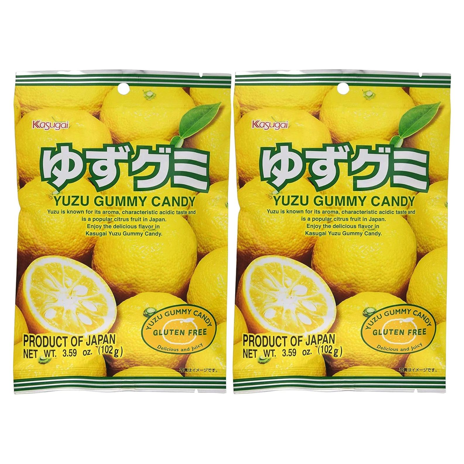 Caramelo Gummy de Yuzu Kasugai 102g - Paquete Doble