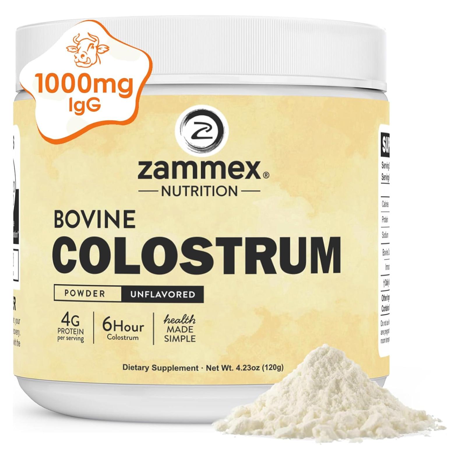 Polvo de Calostro Bovino Zammex 4000mg - Suplemento Orgánico