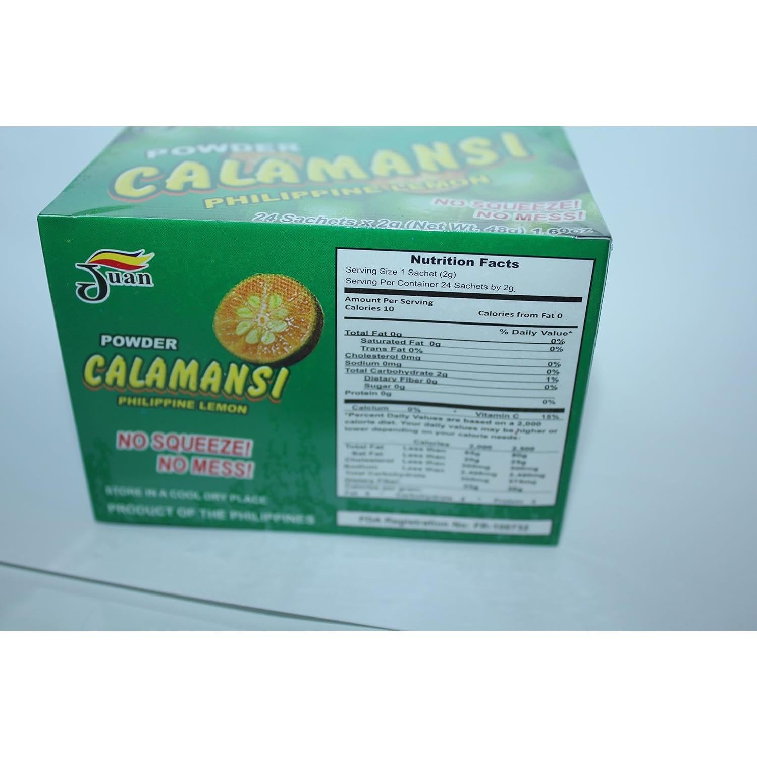 Juan Powder Calamansi Limón Filipinense 24 Sobres 48g
