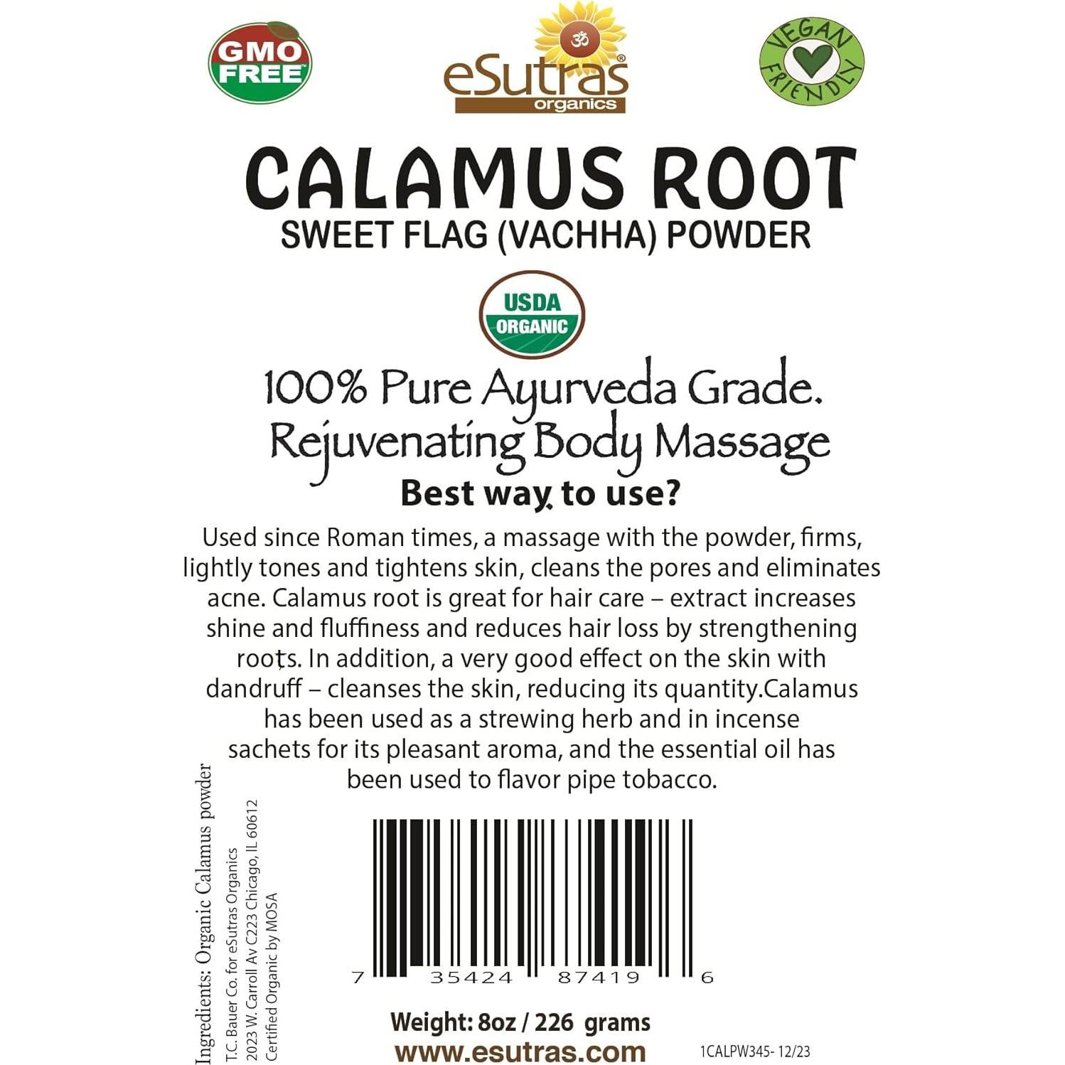 Polvo de Calamus eSutras Organics 227g | Raíz Pura Orgánica