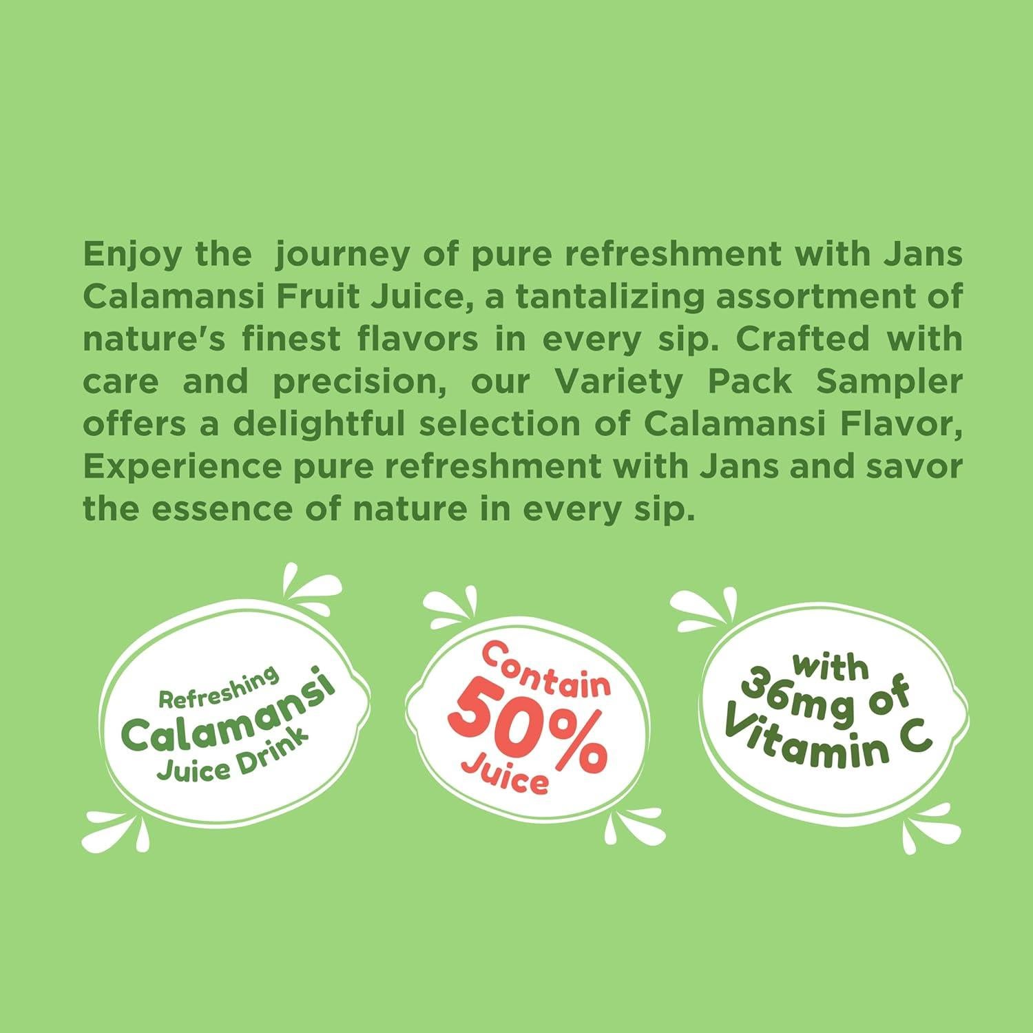 Jugo de Calamansi Jans 500 ml - Paquete de 12, Sin Azúcar