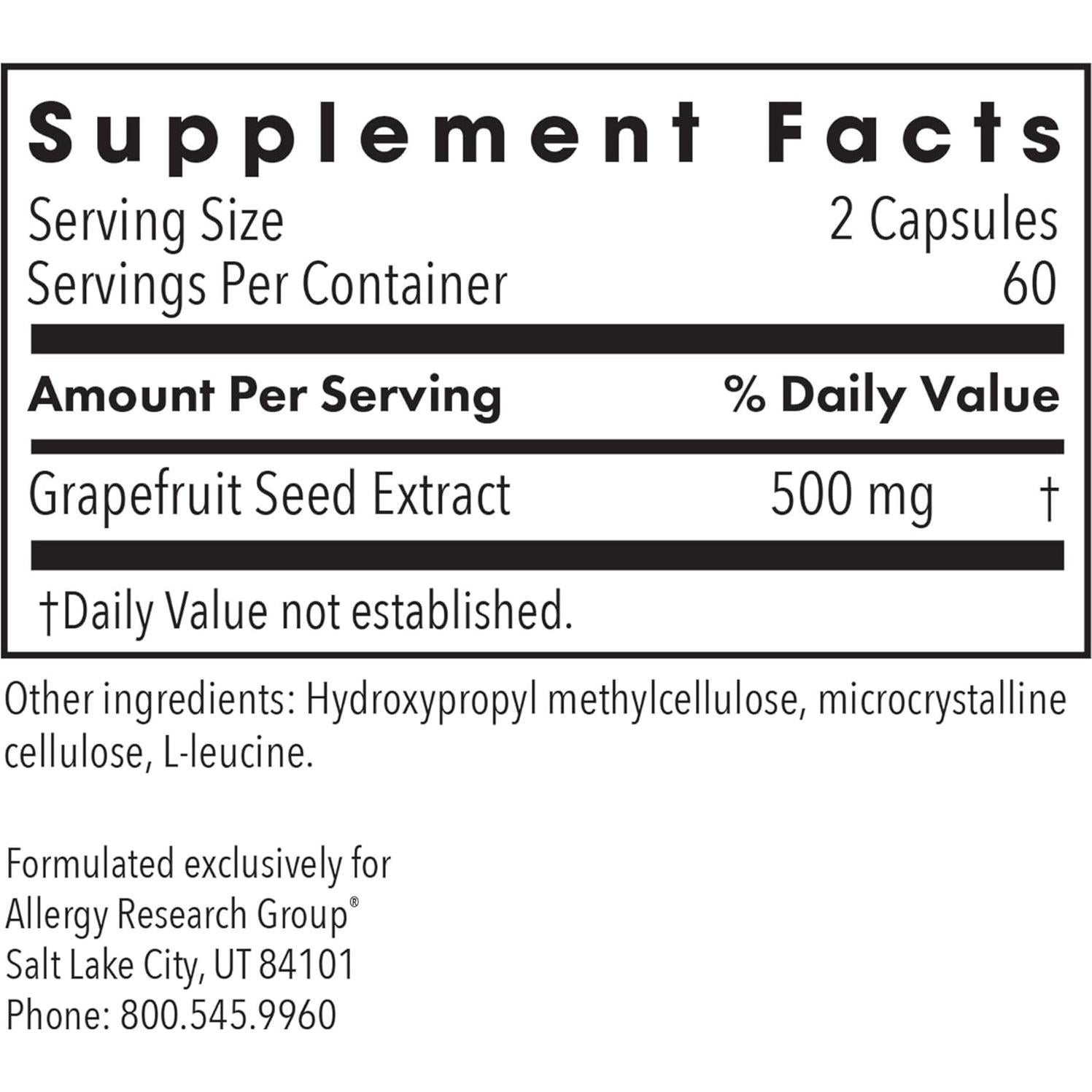 Suplemento Microcidin 125mg Allergy Research Group - 150 Cápsulas Vegetarianas