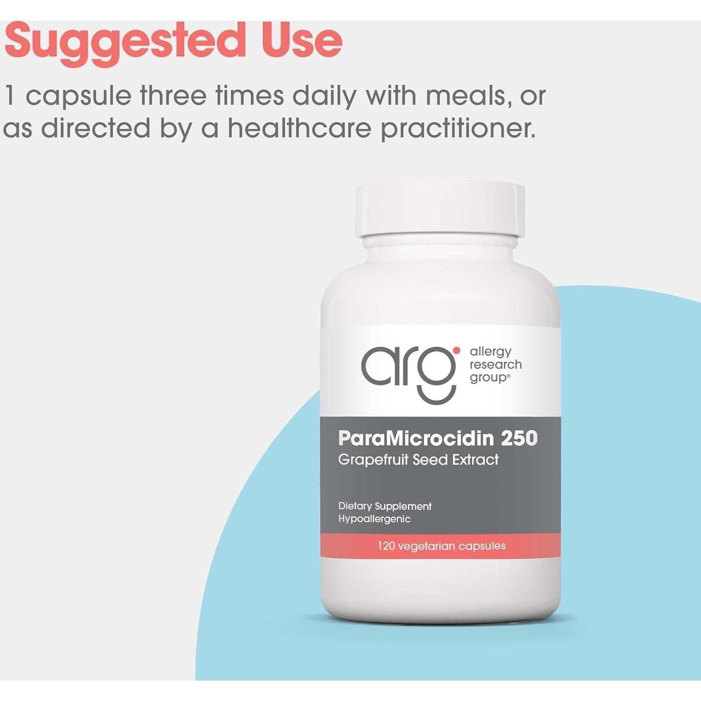 Suplemento Microcidin 125mg Allergy Research Group - 150 Cápsulas Vegetarianas
