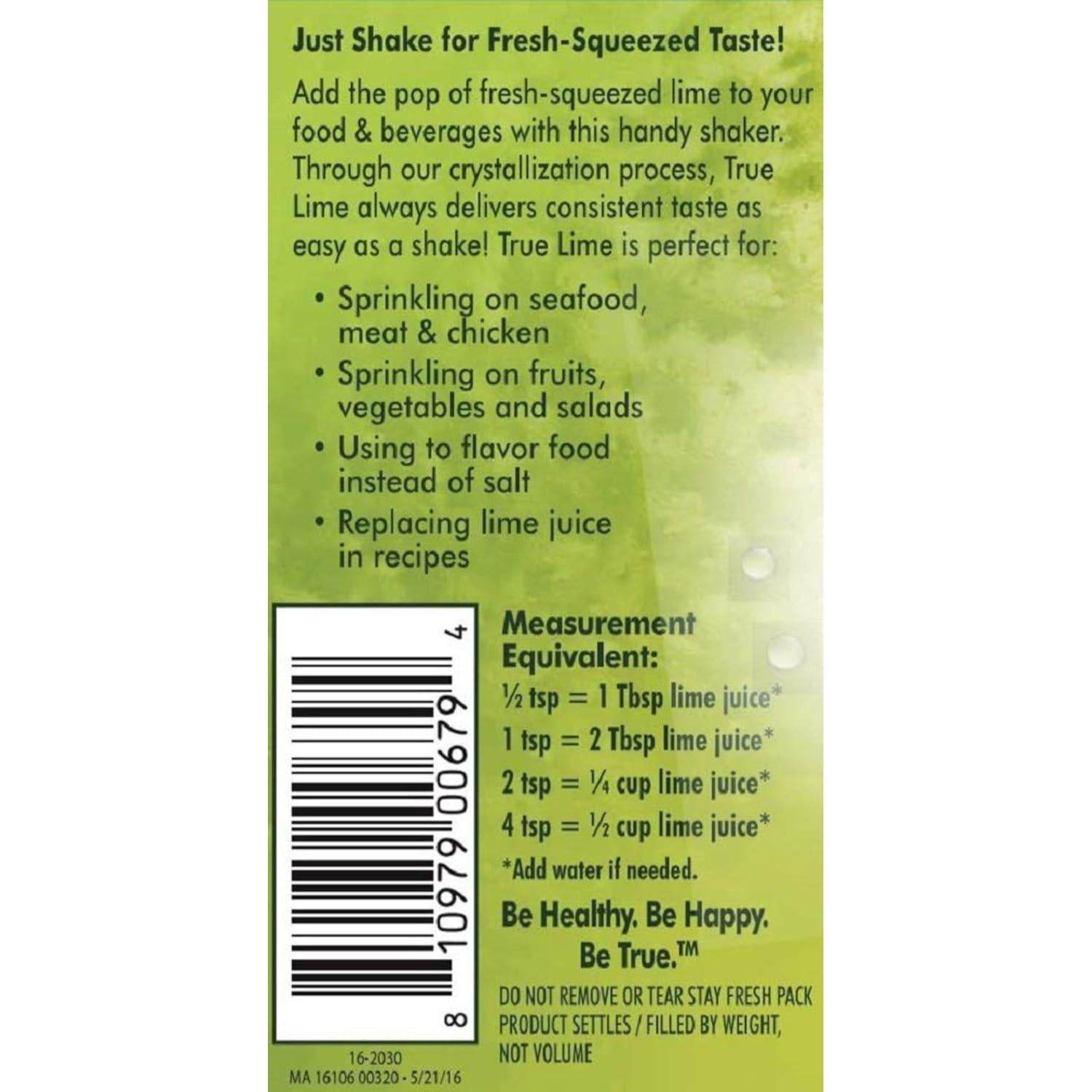 True Lime Shaker 2pk - 100% Natural, Sin Calorías