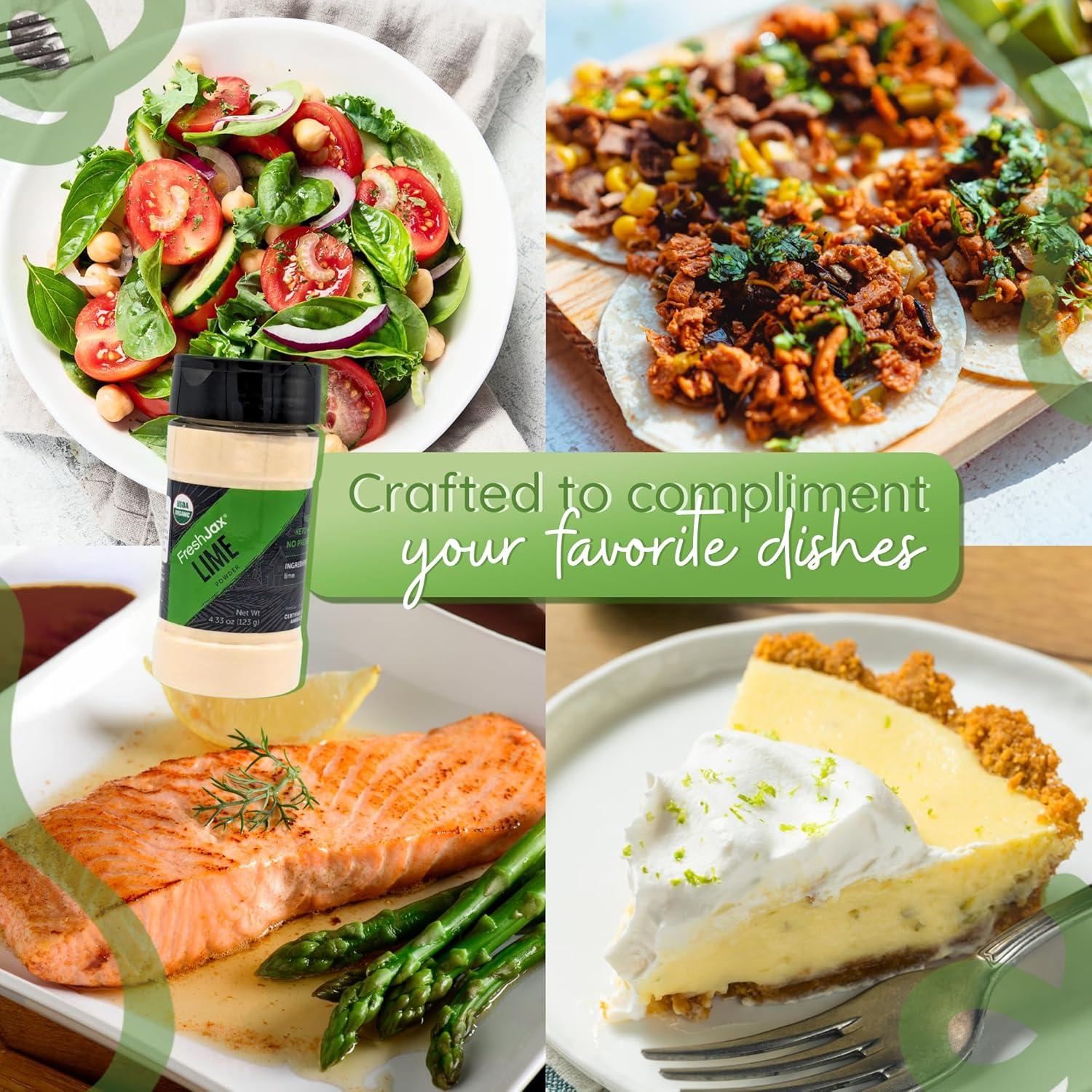 Polvo de Lima Orgánico FreshJax 122 g - Sin Gluten, Keto, Paleo