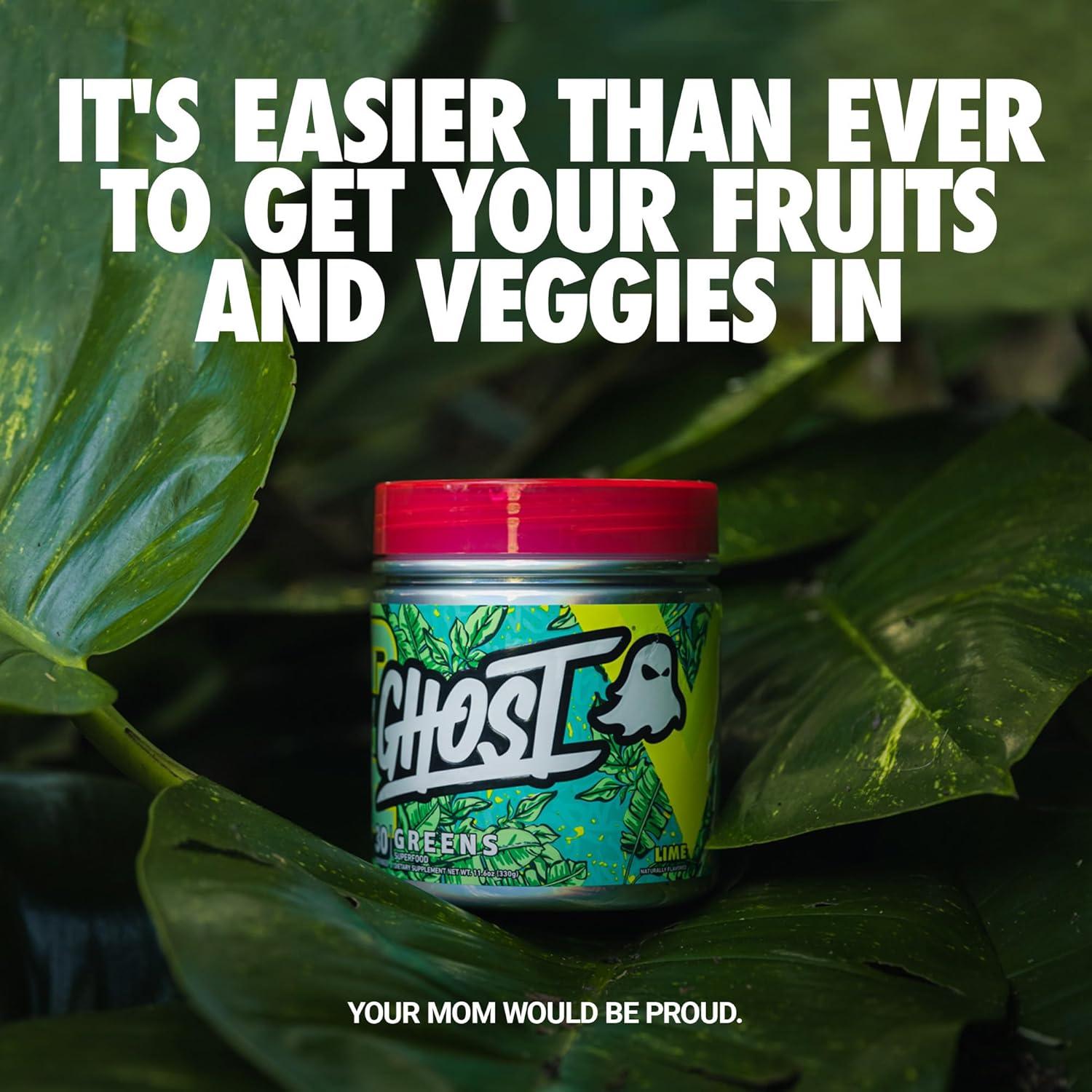 GHOST Polvo de Verduras Lima - 30 Porciones - 19 Superalimentos