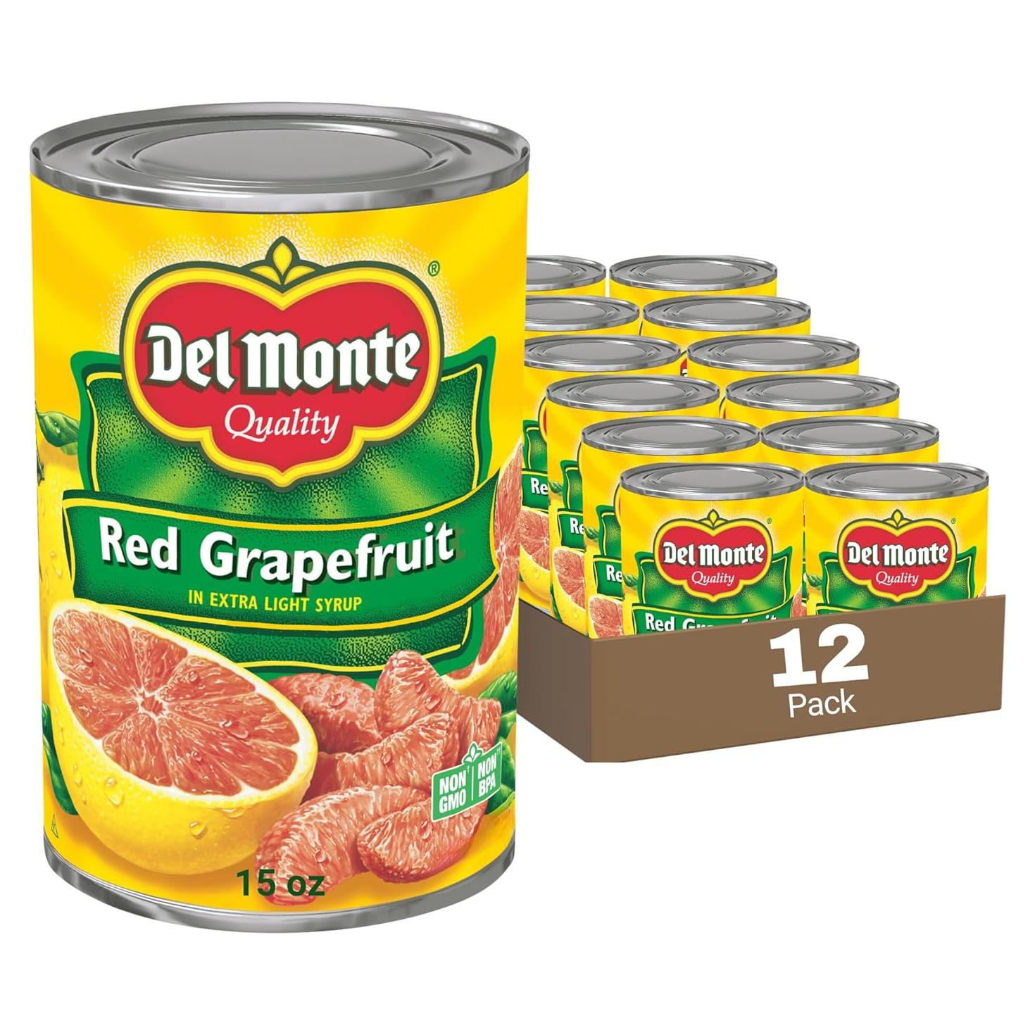 Secciones de Pomelo Rojo Del Monte en Jarabe Ligero 425 g