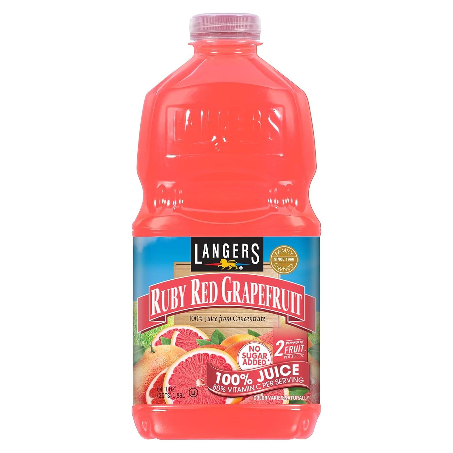 Jugo de Pomelo Ruby Red 100% Langers 15.1L Sin Conservantes