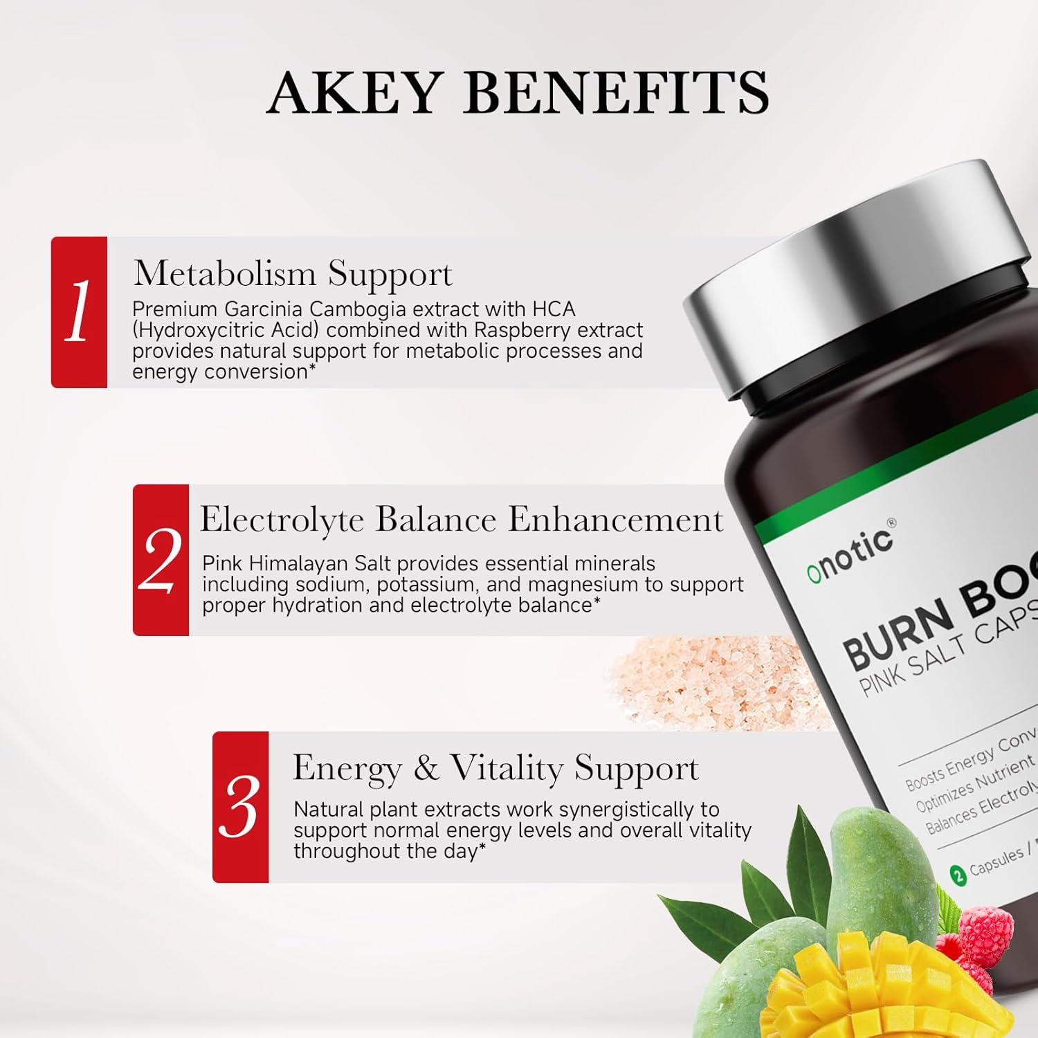 Cápsulas de Sal Rosa ONOTICBIO con Frambuesa y Mango 90 Unidades