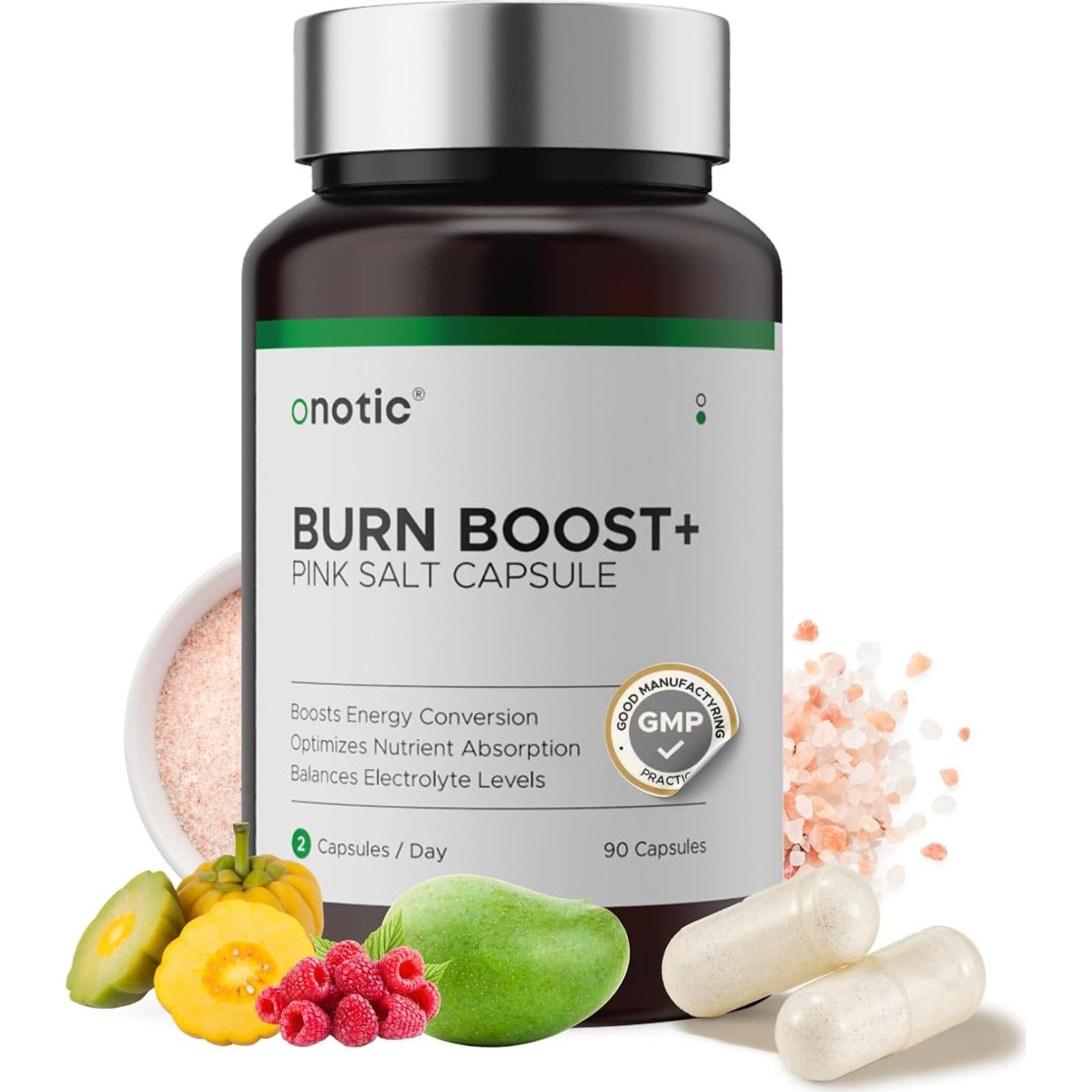 Cápsulas de Sal Rosa ONOTICBIO con Frambuesa y Mango 90 Unidades