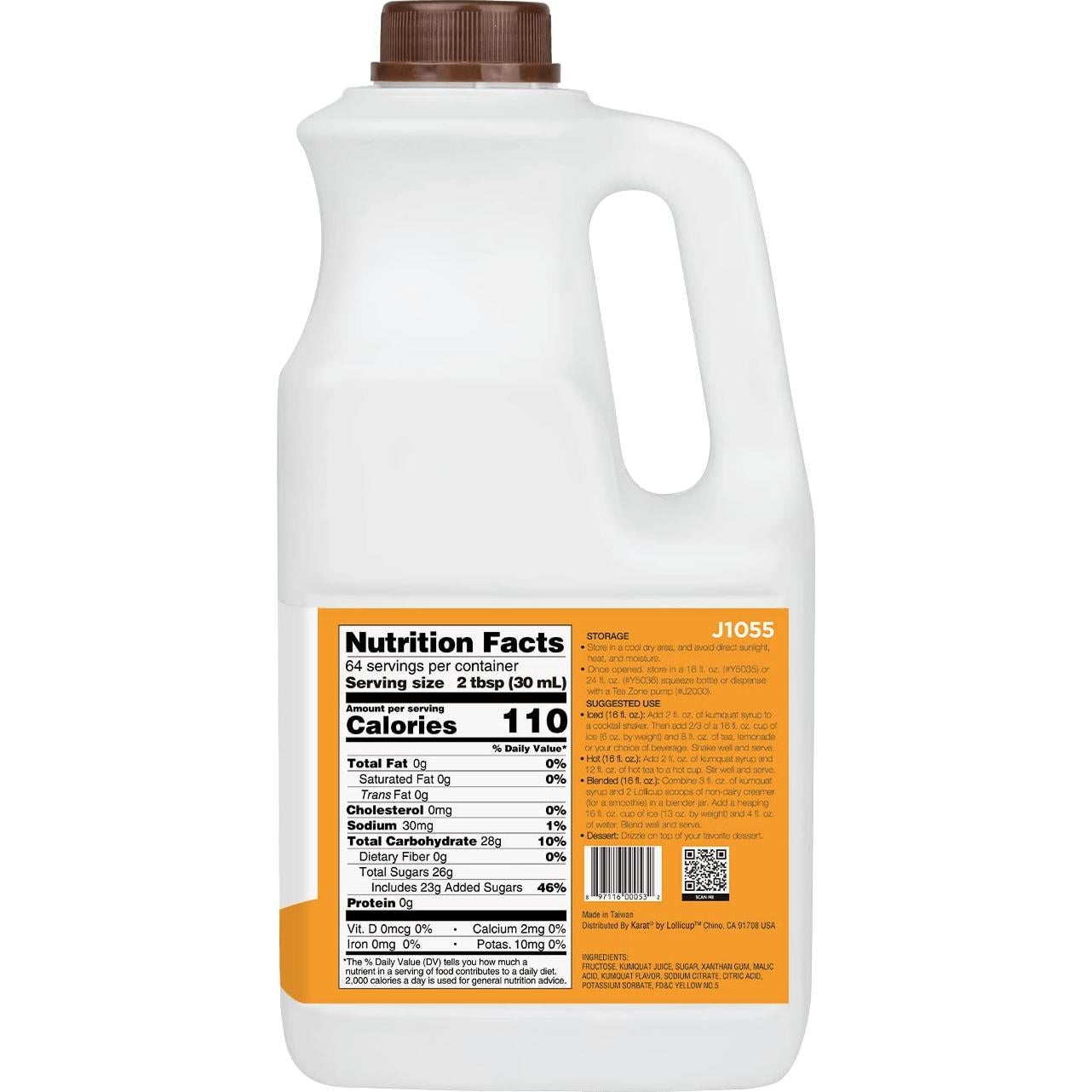 Jarabe de Kumquat Tea Zone 1.89 L para Bebidas y Cócteles