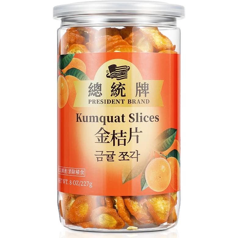 Kumquat Seco en Rodajas Presidente 227g | Sin Azúcar Añadido