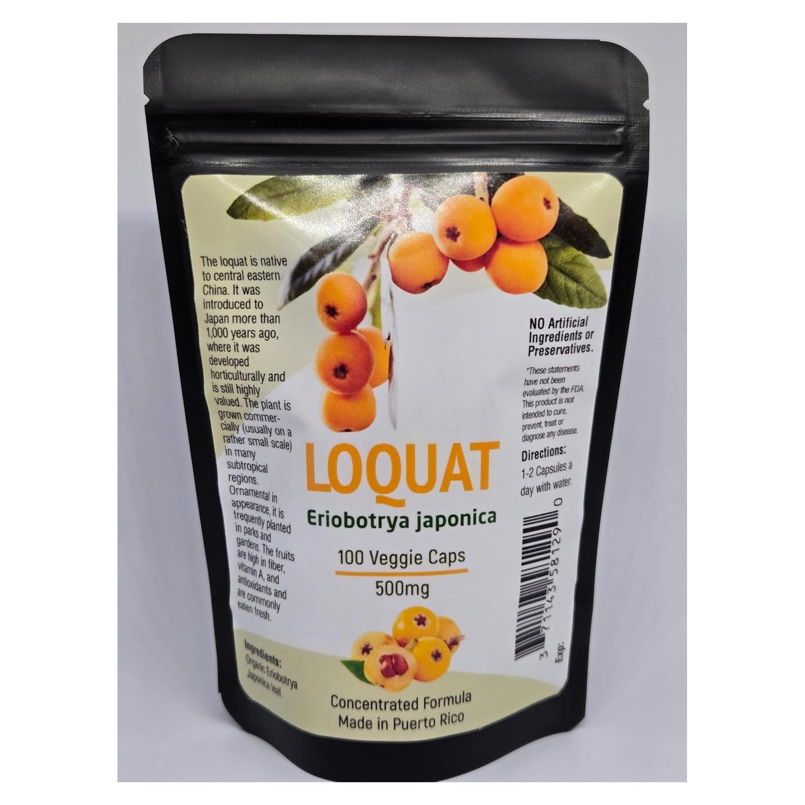 Cápsulas de Níspero 500mg Natural - 100 Unidades