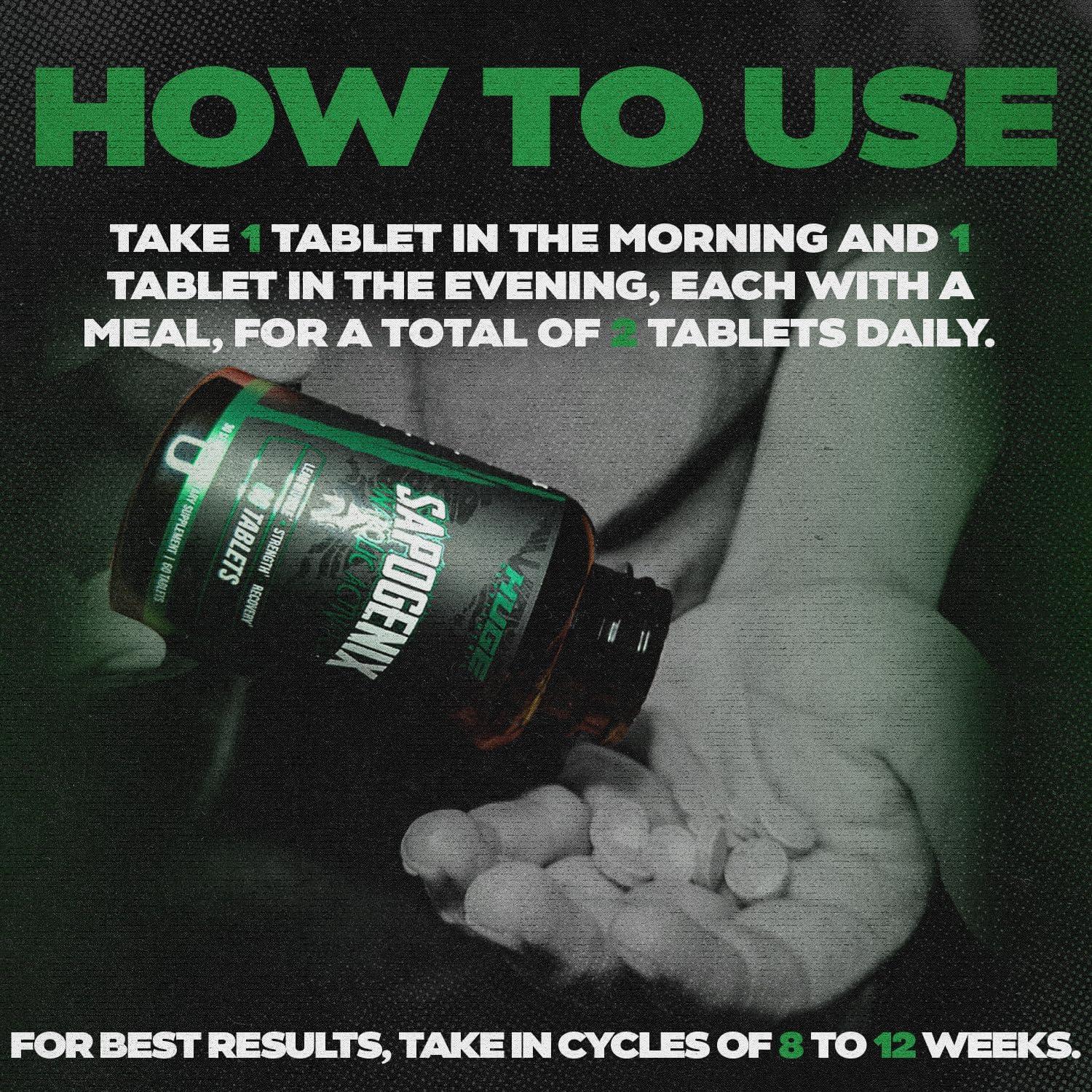 Sapogenix Activador Anabólico Natural 60 Tabletas - Crecimiento Muscular y Fuerza