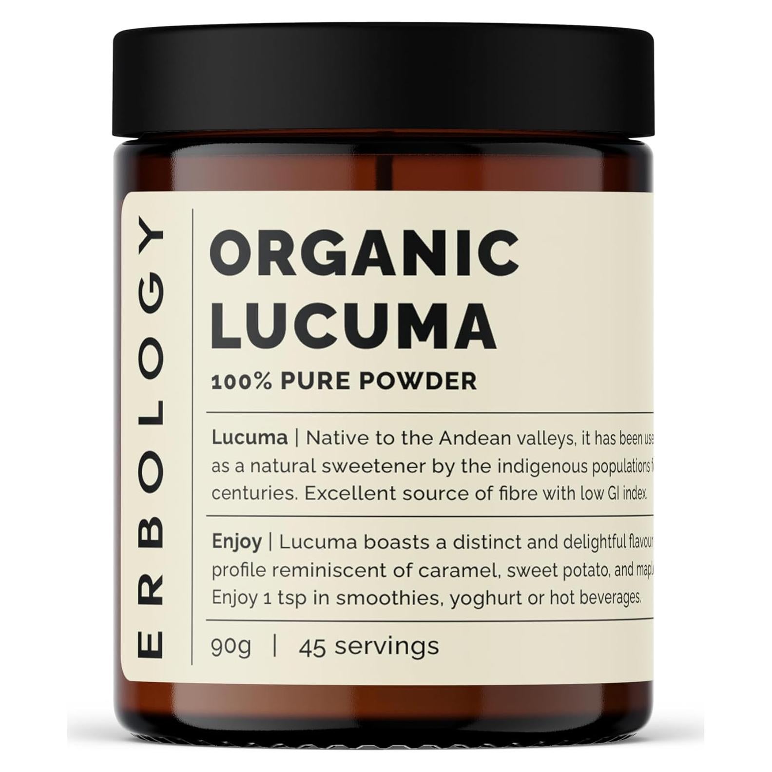 Polvo de Lucuma Orgánico Erbology 90.72 g - Endulzante Natural