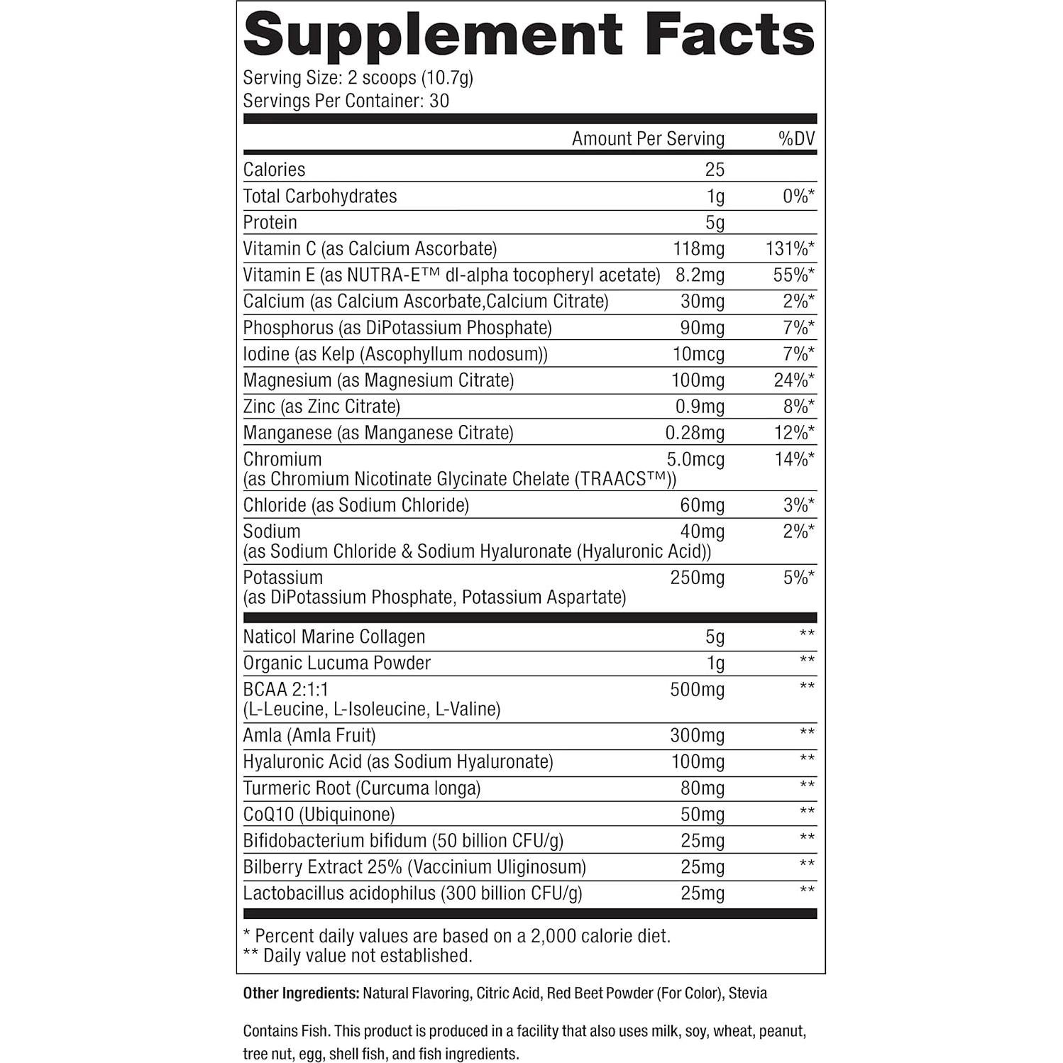 Polvo de Cóctel de Belleza Dr. Nigma 320g - Hidratación Natural