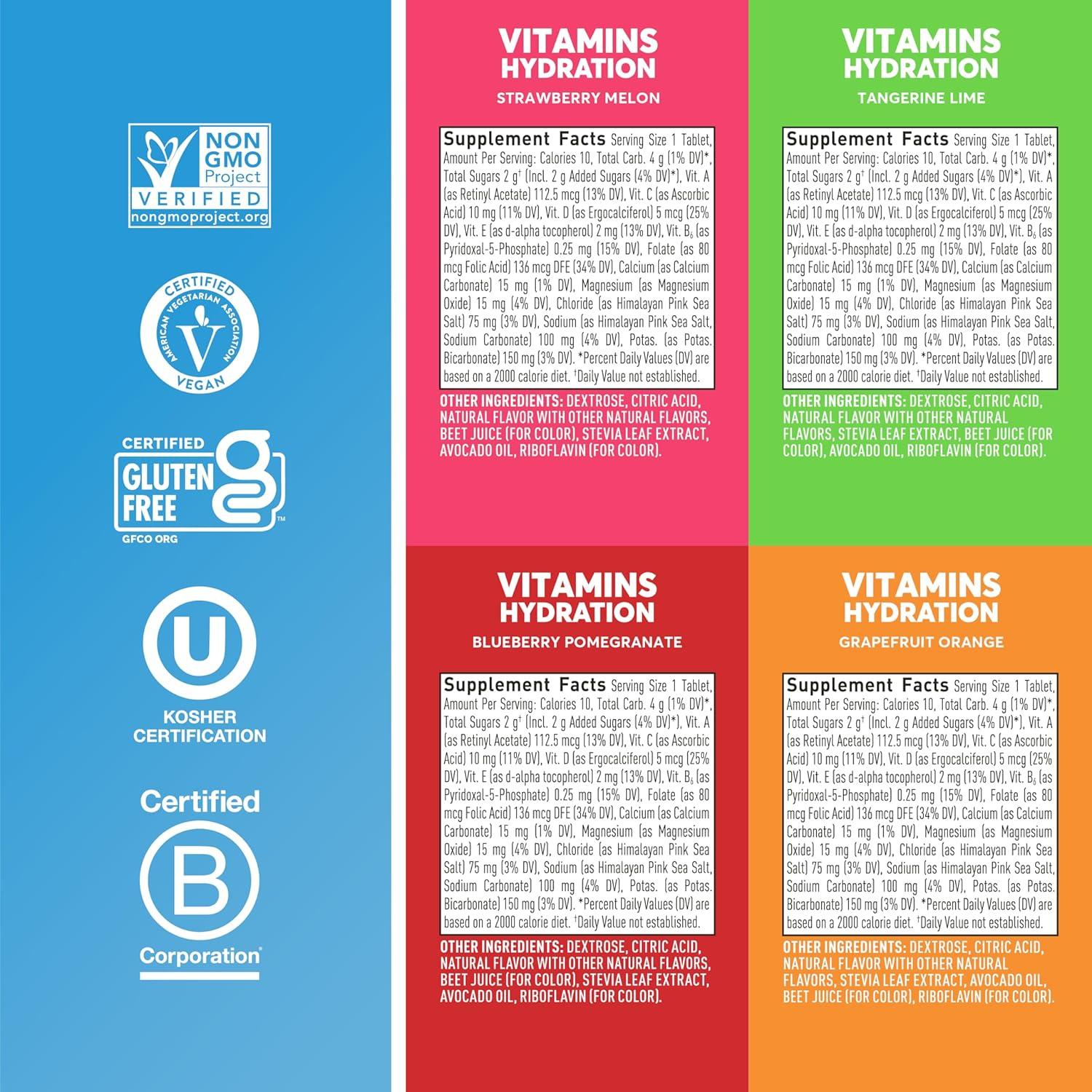 Tabletas de Electrolitos Nuun Vitamins Frutas Mixtas 48 Porciones