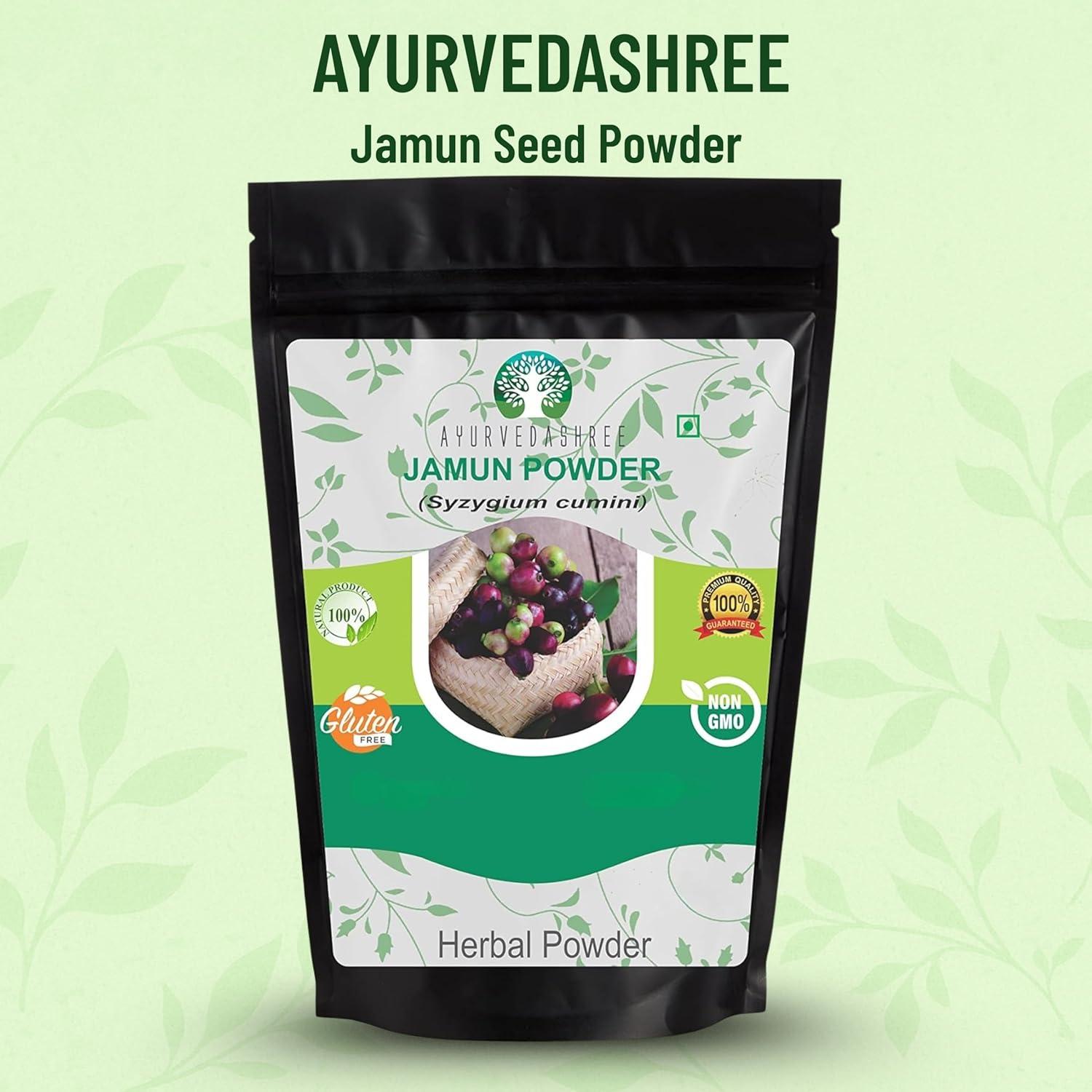 Polvo de Semilla de Jamun 200 g AYURVEDASHREE 100% Natural