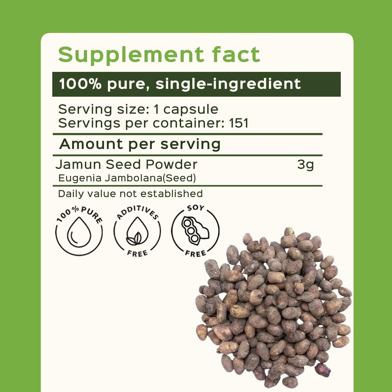 Polvo de Semilla de Jamun Bixa Botanical 450g - Suplemento Herbal