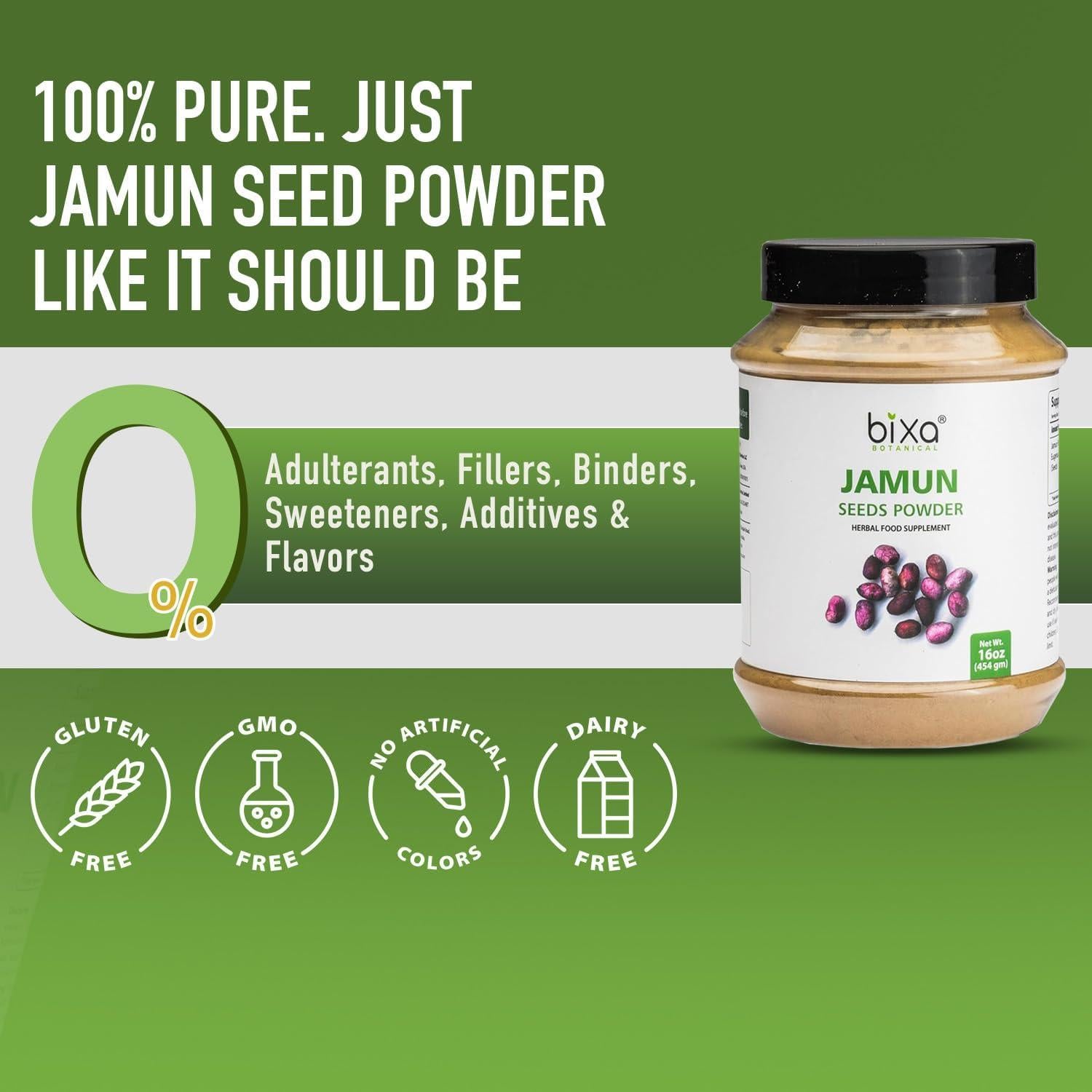 Polvo de Semilla de Jamun Bixa Botanical 450g - Suplemento Herbal