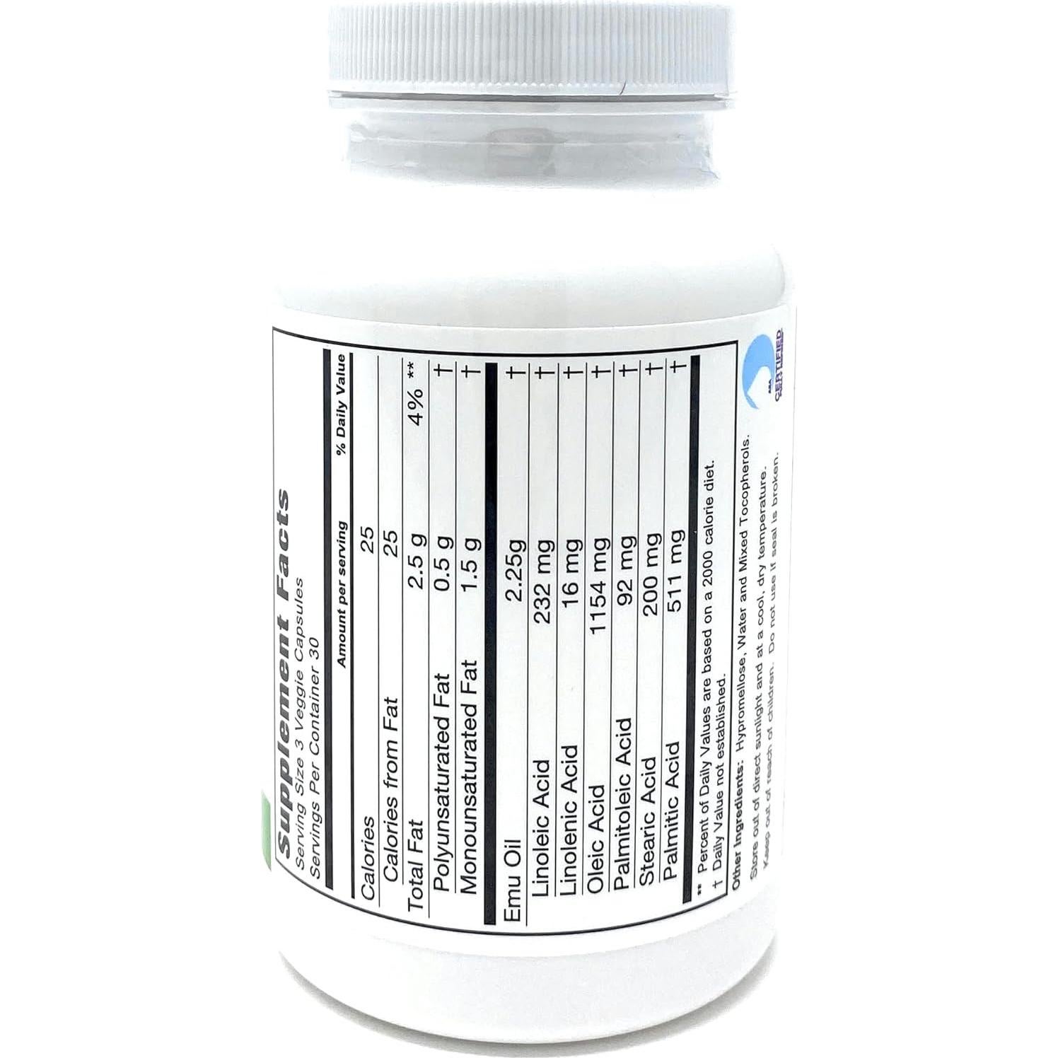 Suplemento Omega Complejo Aceite de Emú 750mg Montana Emu Ranch